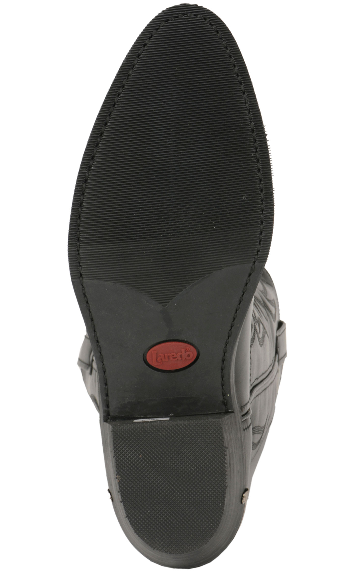Laredo Men's Black with Silver Toe & Heel Rand Classic Cowboy Boots - Image 1