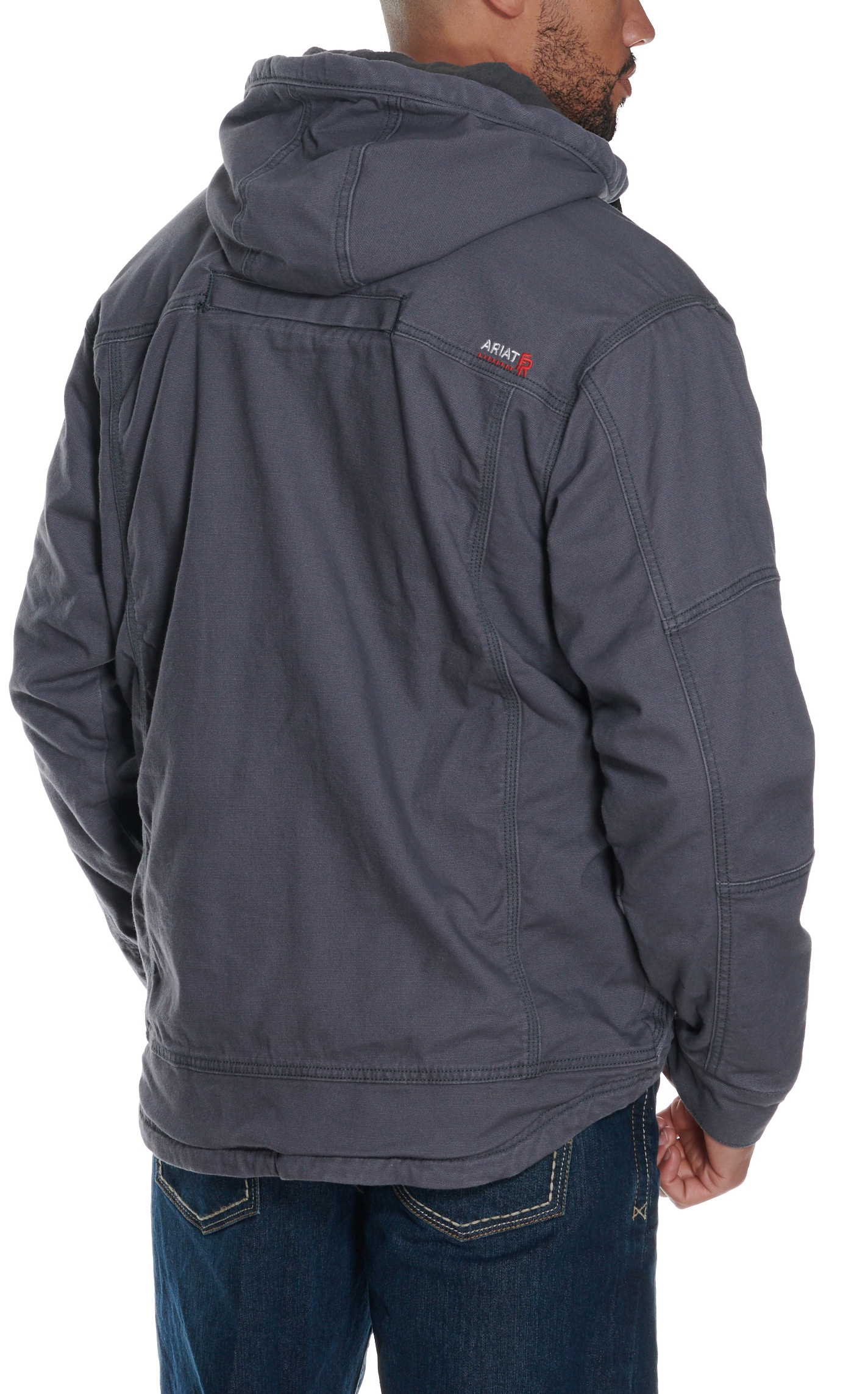 Ariat Men's Iron Gray DuraLight Stretch Canvas FR Work Jacket - Image 1