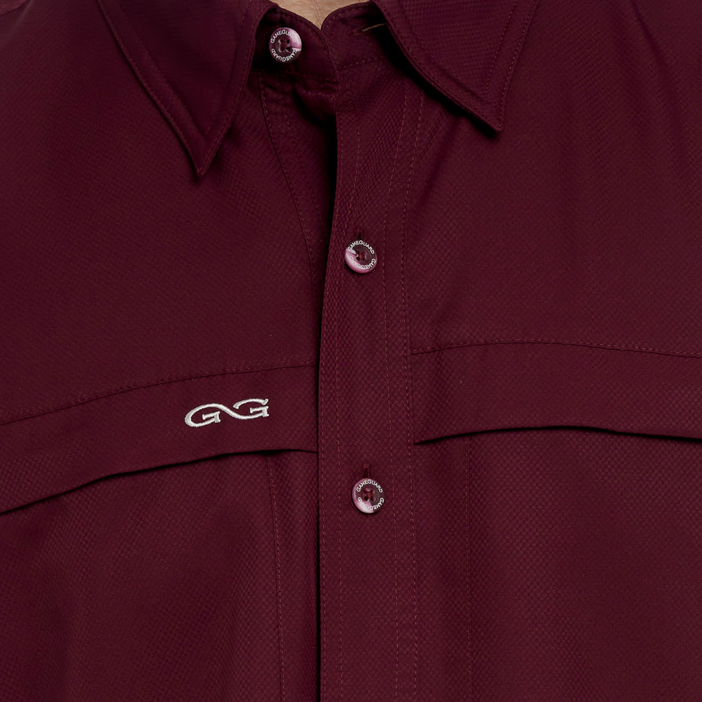 GameGuard Outdoors Men's Rich Wine MicroFiber Fishing Shirt - Image 1