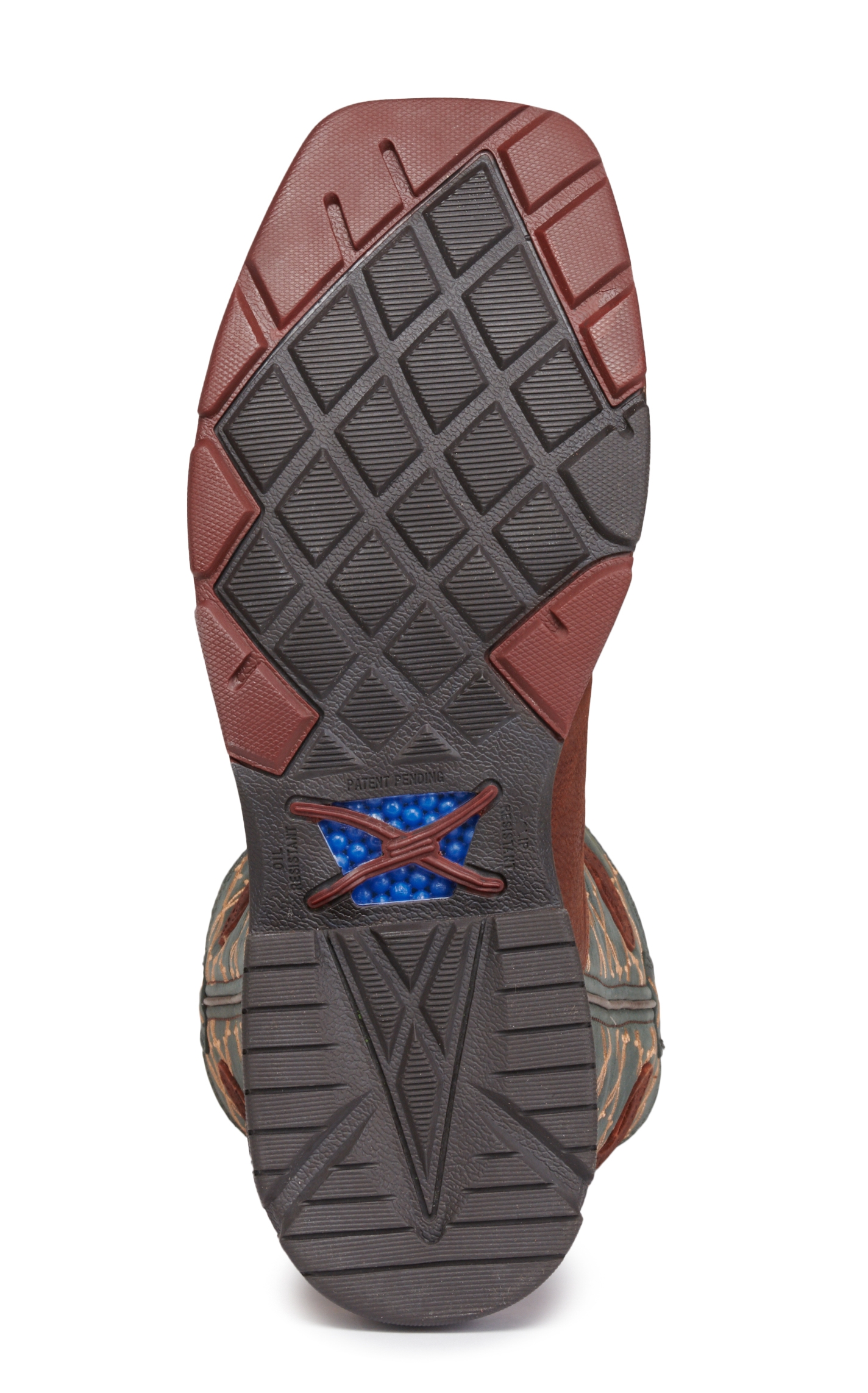 Twisted X Men's Mocha and Slate with Barbwire Embroidery CellStretch Square Nano Composite Toe Work Boot - Image 1