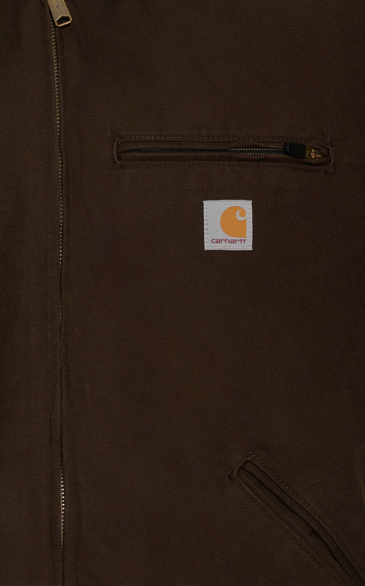 Carhartt Men's Dark Brown Sherpa Lined Jacket - Image 1