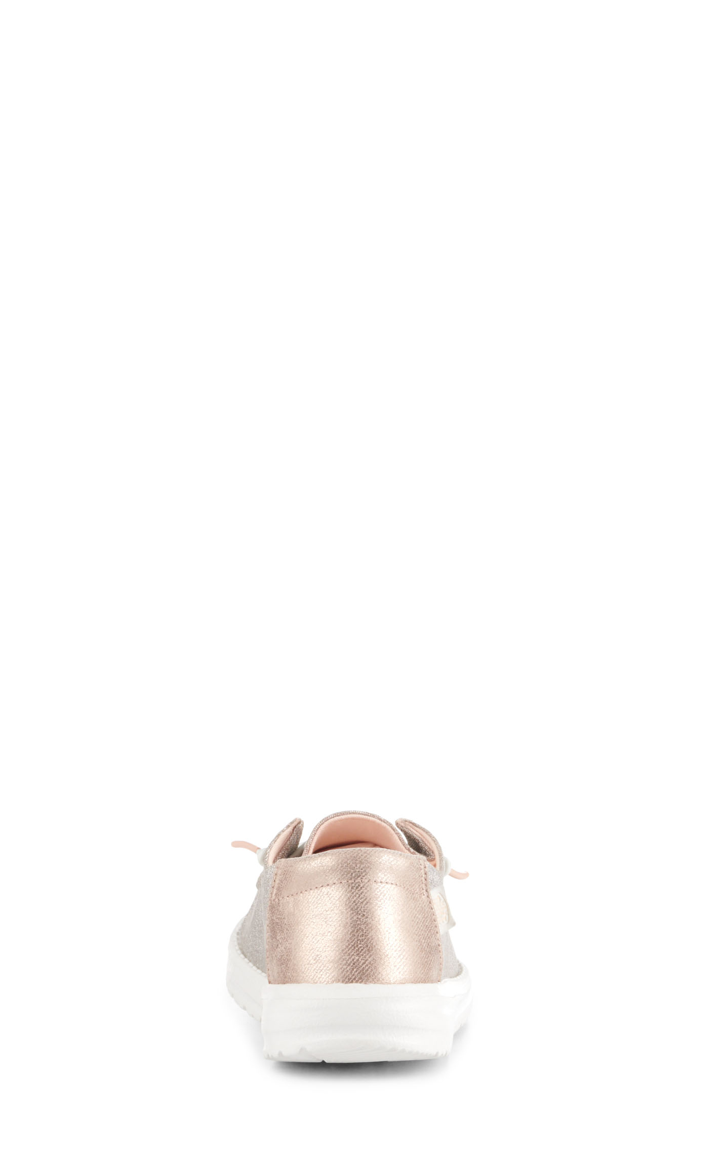 Hey Dude Women's Wendy Metallic Rose Gold Moc Toe Lace Up Casual Shoes - Image 1