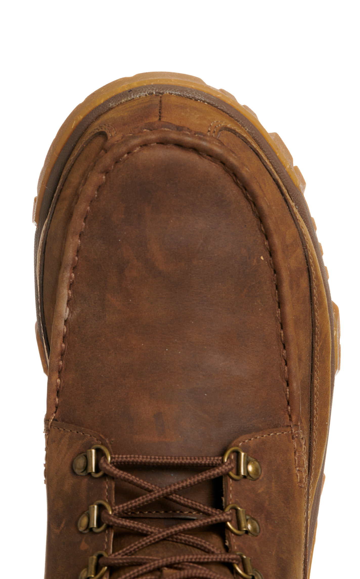 Twisted X Men's Distressed Saddle Brown CellStretch Metguard Round Composite Moc Toe Lace Up Work Boot - Image 1