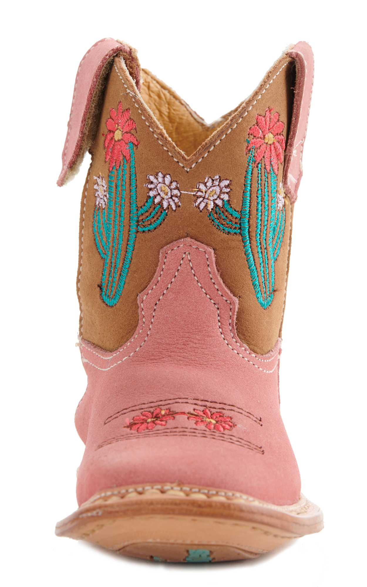 Roper Infant Cowbaby Pink Cactus Round Toe Boot - Image 1