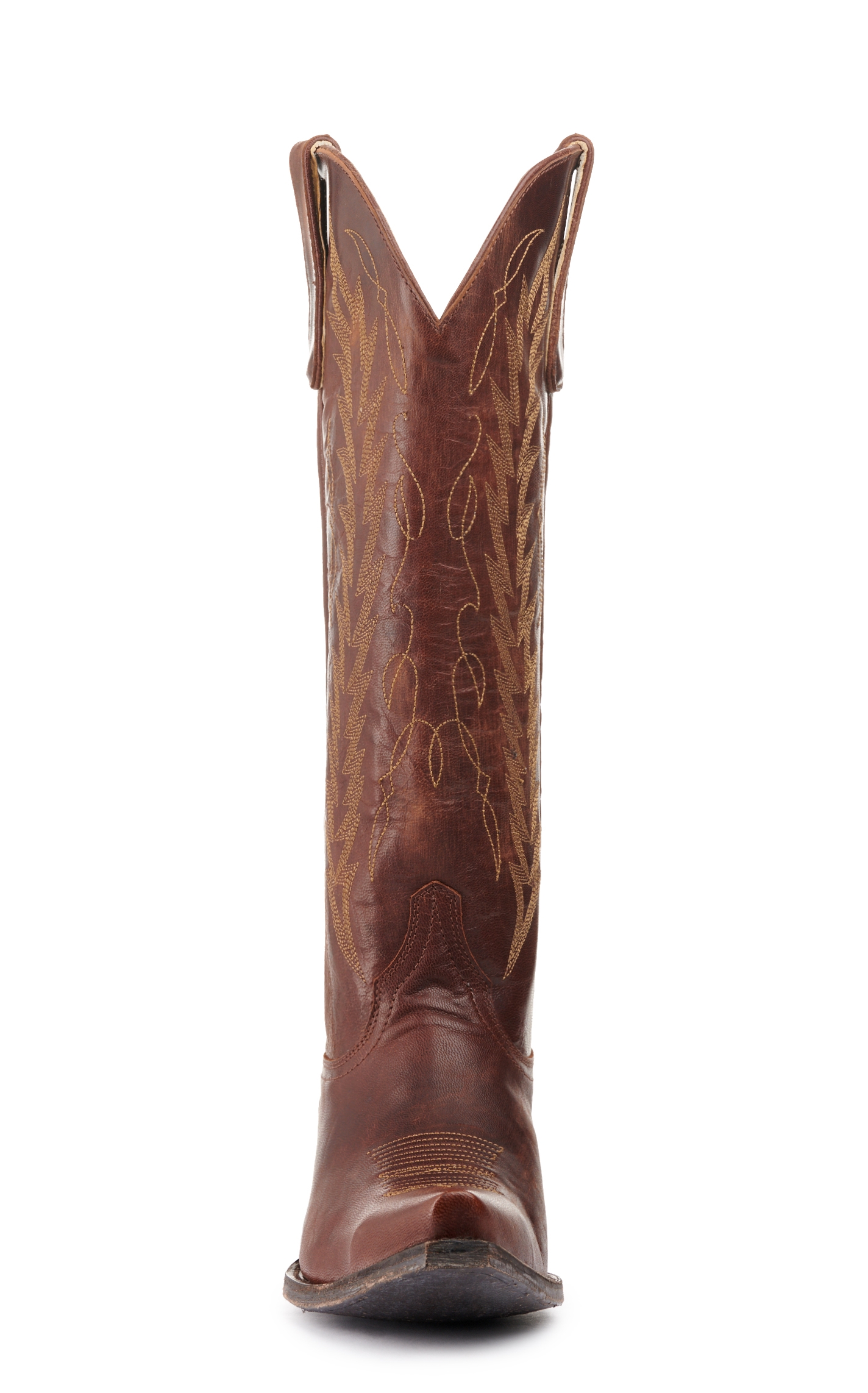 Cavender's Women's Brass Apache Brown Snip Toe Cowboy Boots - Image 1