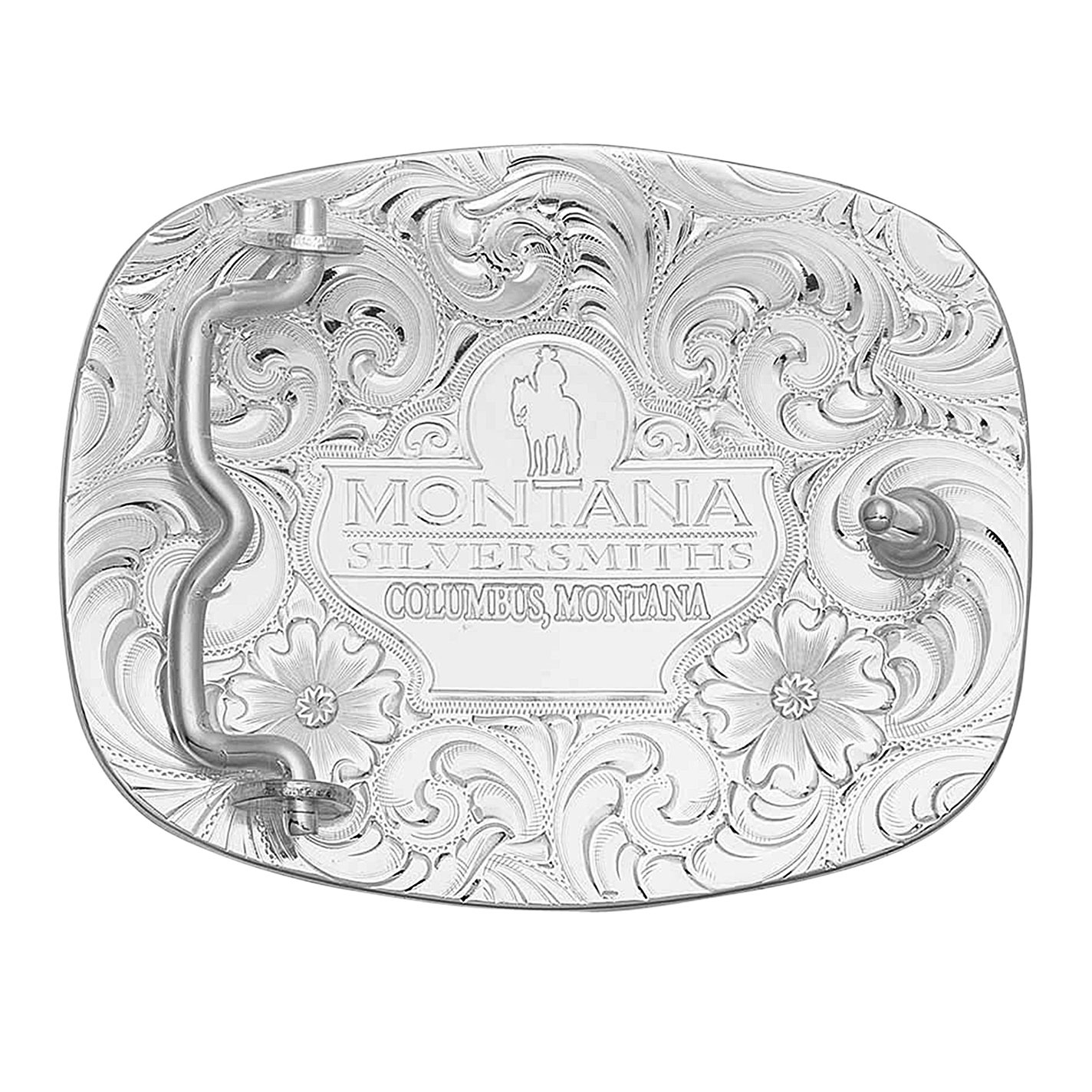 Montana Silversmiths Silver Grand Cowboy Belt Buckle - Image 1