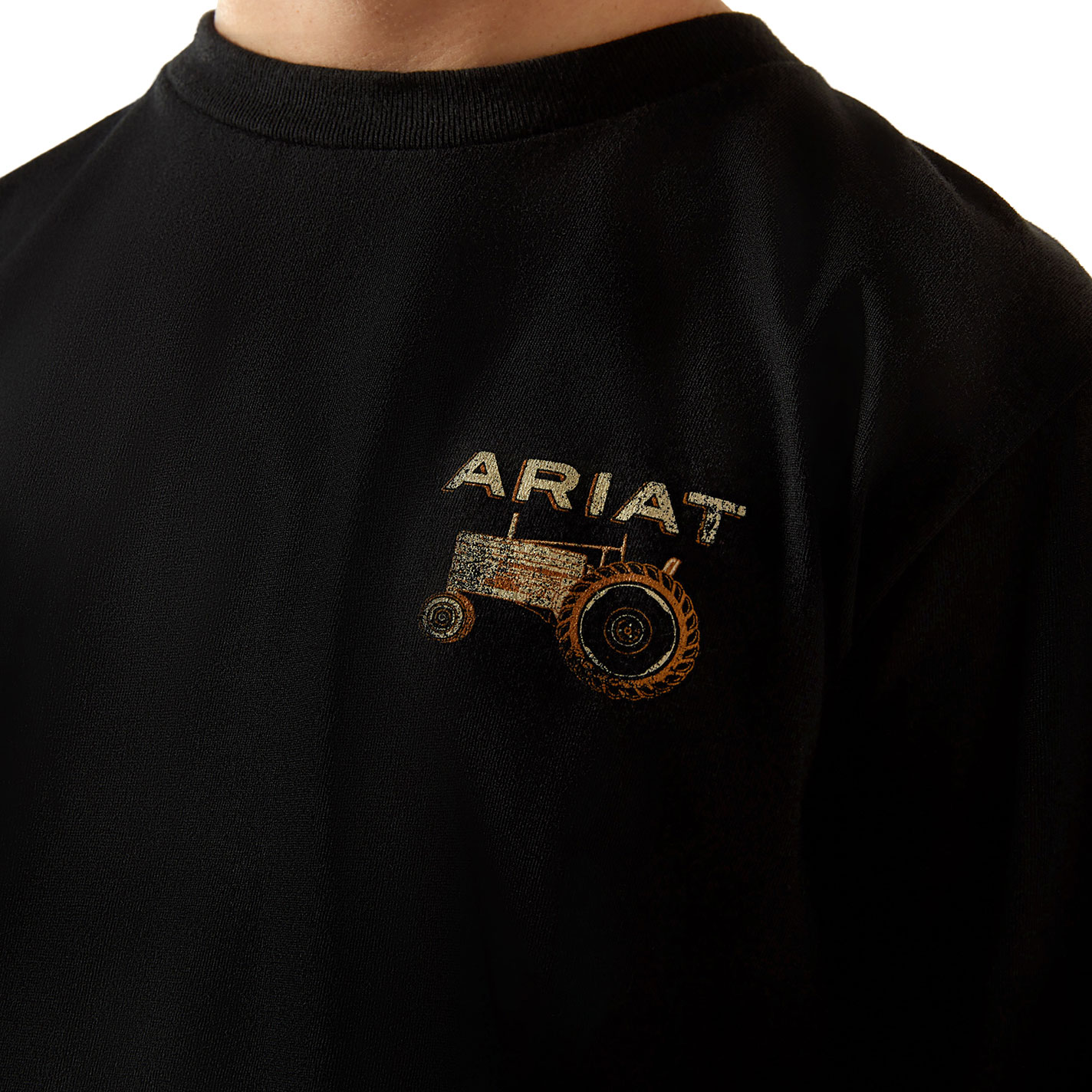 Ariat Boy's Gramps Tractor Black Graphic T-Shirt - Image 1