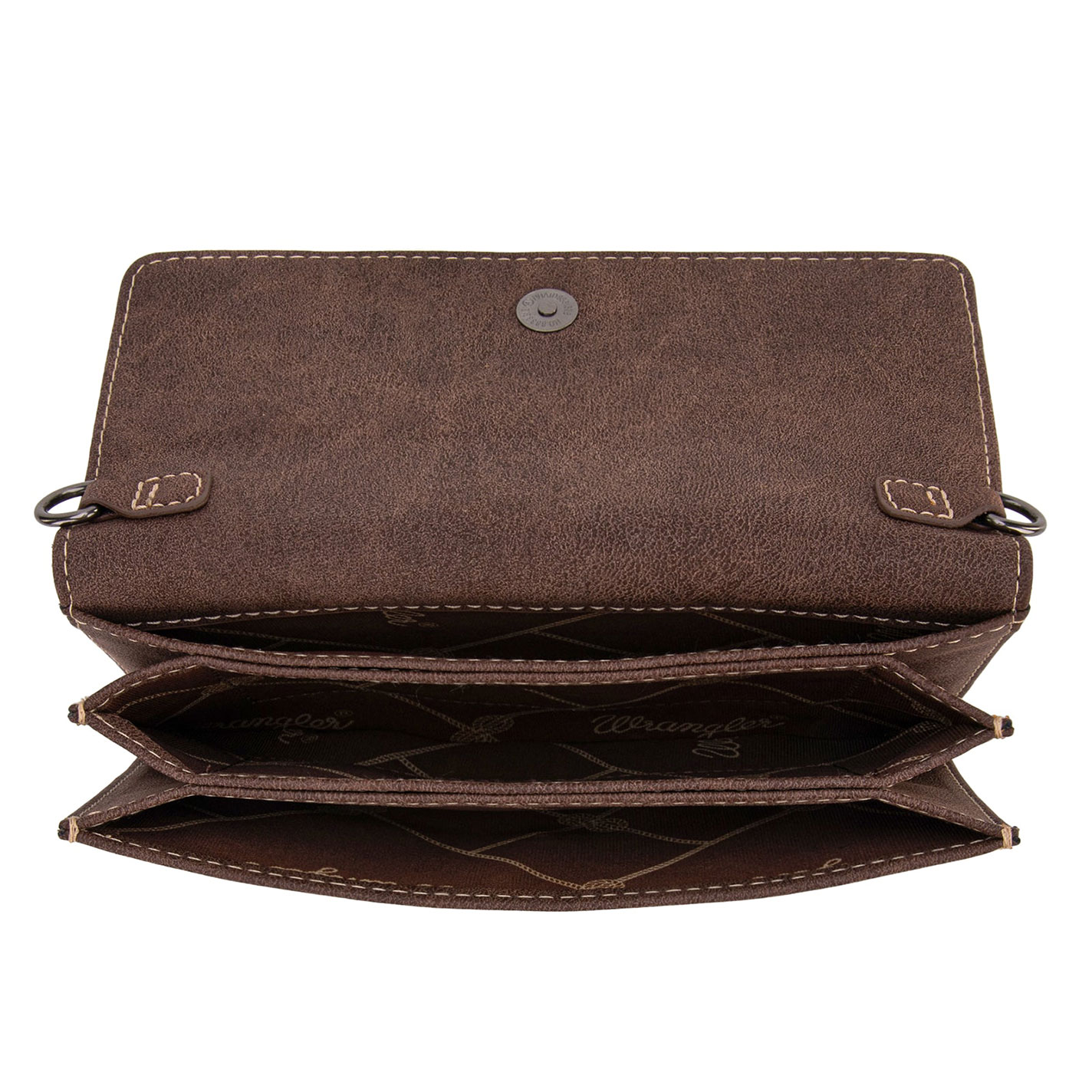 Wrangler Mahogany & Coffee Hair on Hide Mini-Crossbody Bag - Image 1