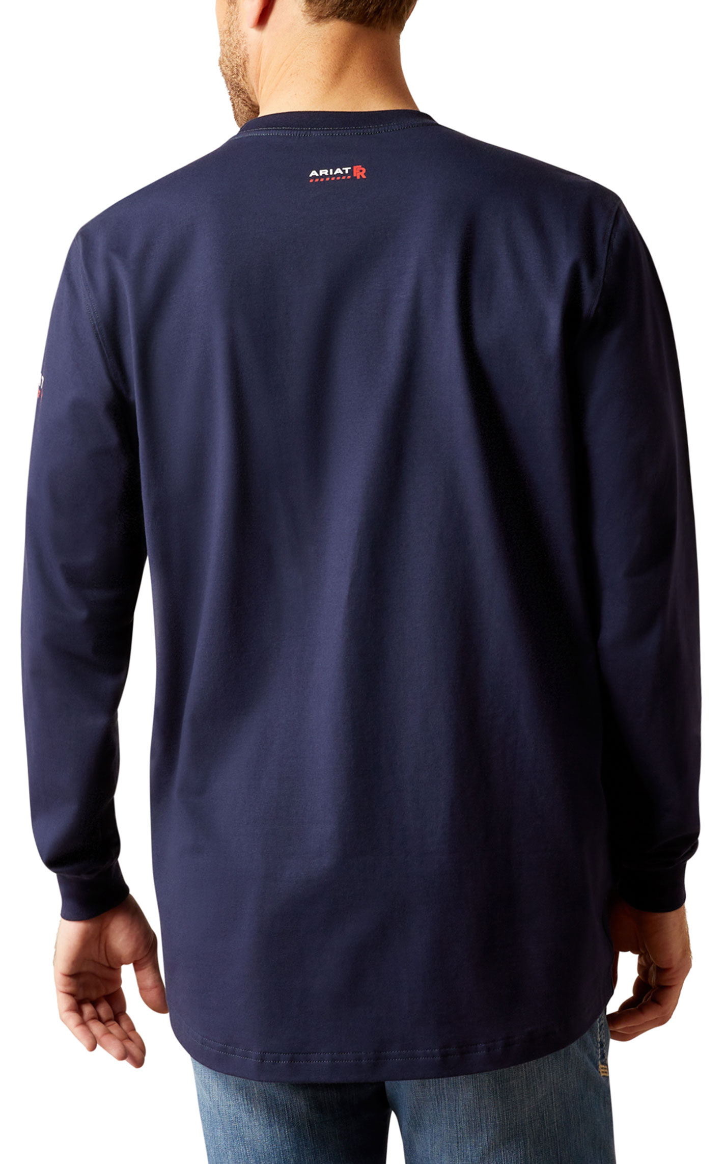 Ariat Men's FR Pima Navy Work T-Shirt - Image 1