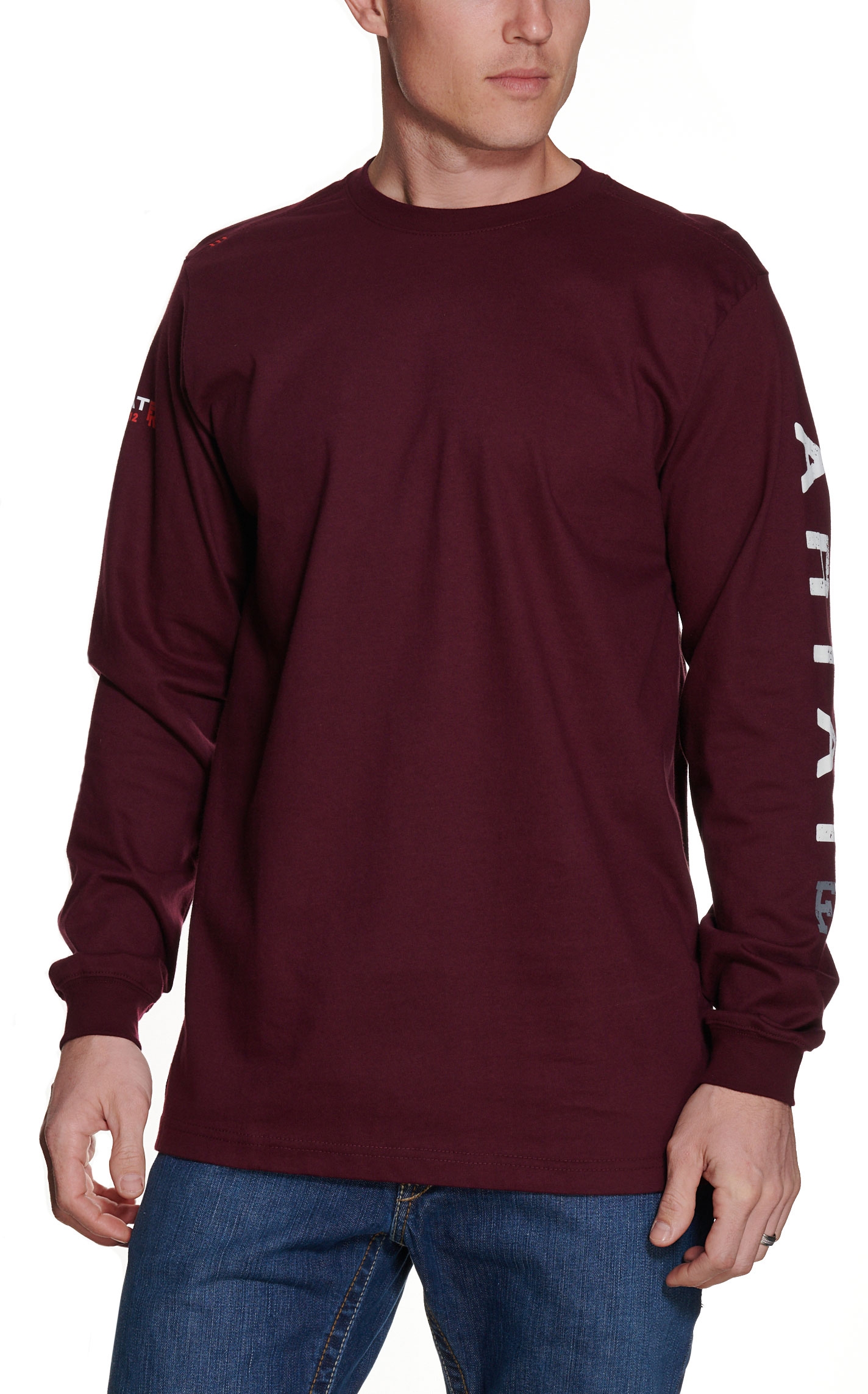 Ariat Men's Malbec Roughneck Skull Logo Long Sleeve FR T-Shirt - Image 2