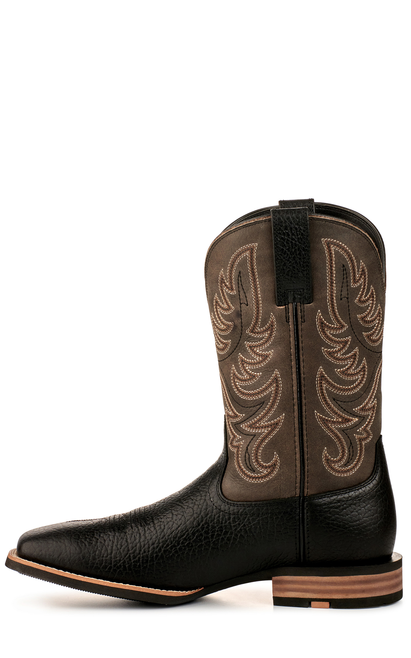 Ariat Men's Everlite Countdown Black & Slate Gray Wide Square Toe Cowboy Boots - Image 1