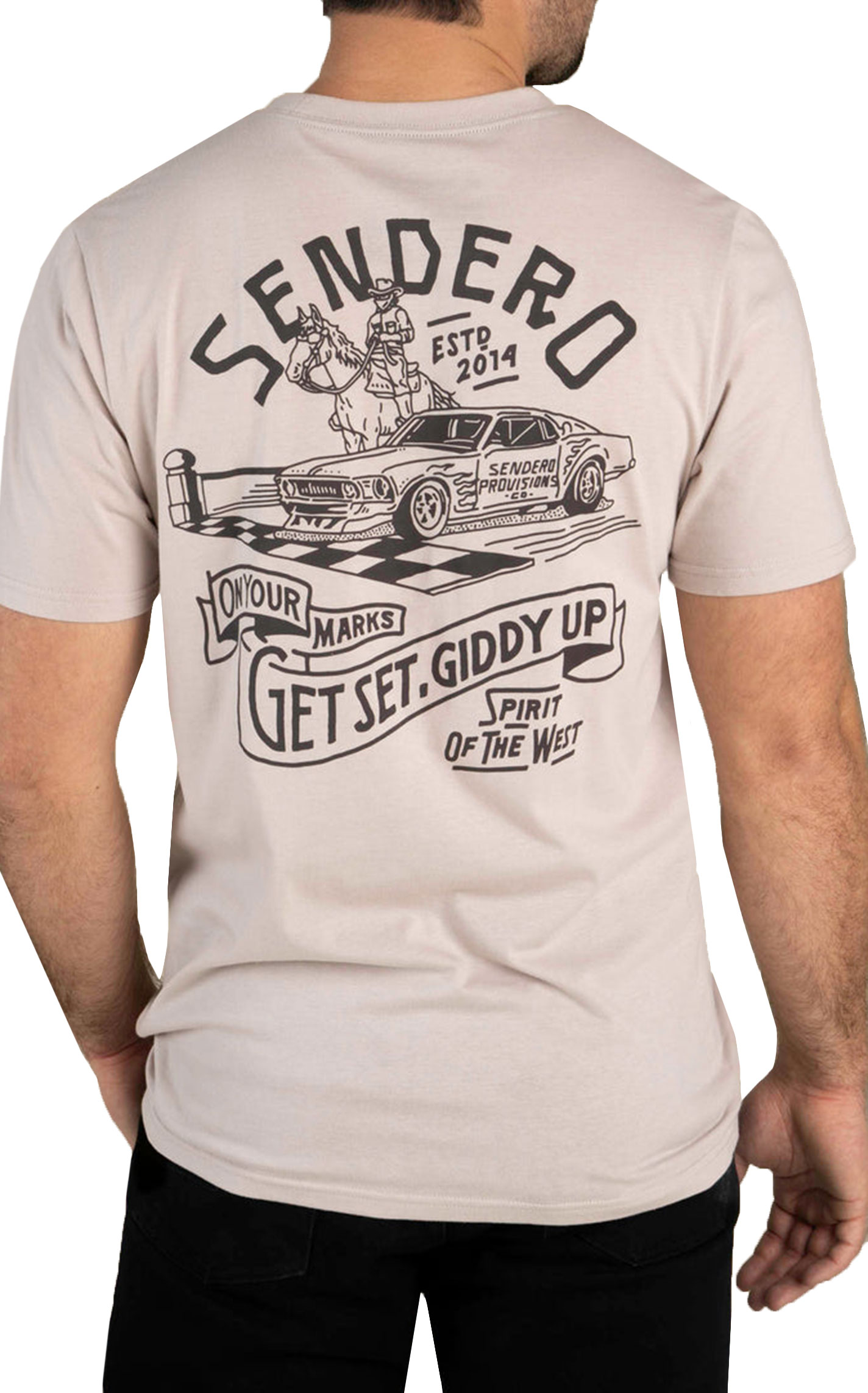 Sendero Provisions Co Men's Sand Giddy Up Graphic T-Shirt - Image 1
