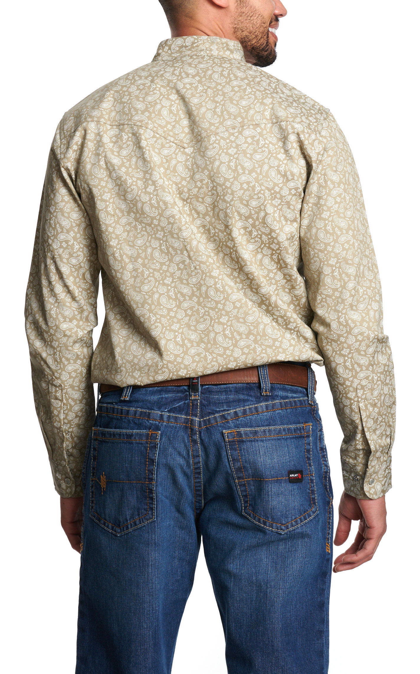 Forge Men's Tan Paisley Snap Shirt - Image 2