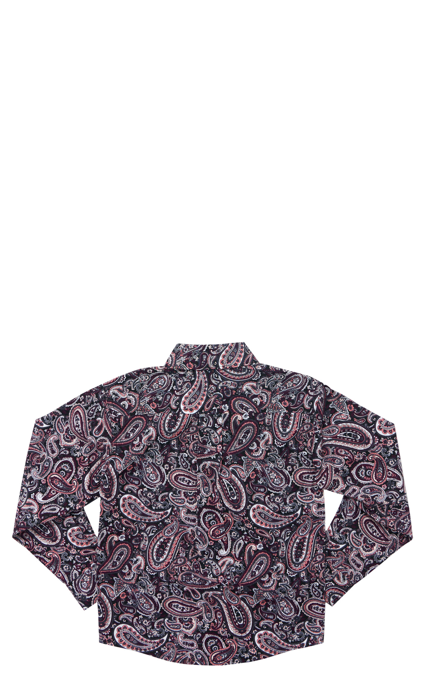 Cinch Toddler Boy's Black & Rose Paisley Print Long Sleeve Western Shirt - Image 1