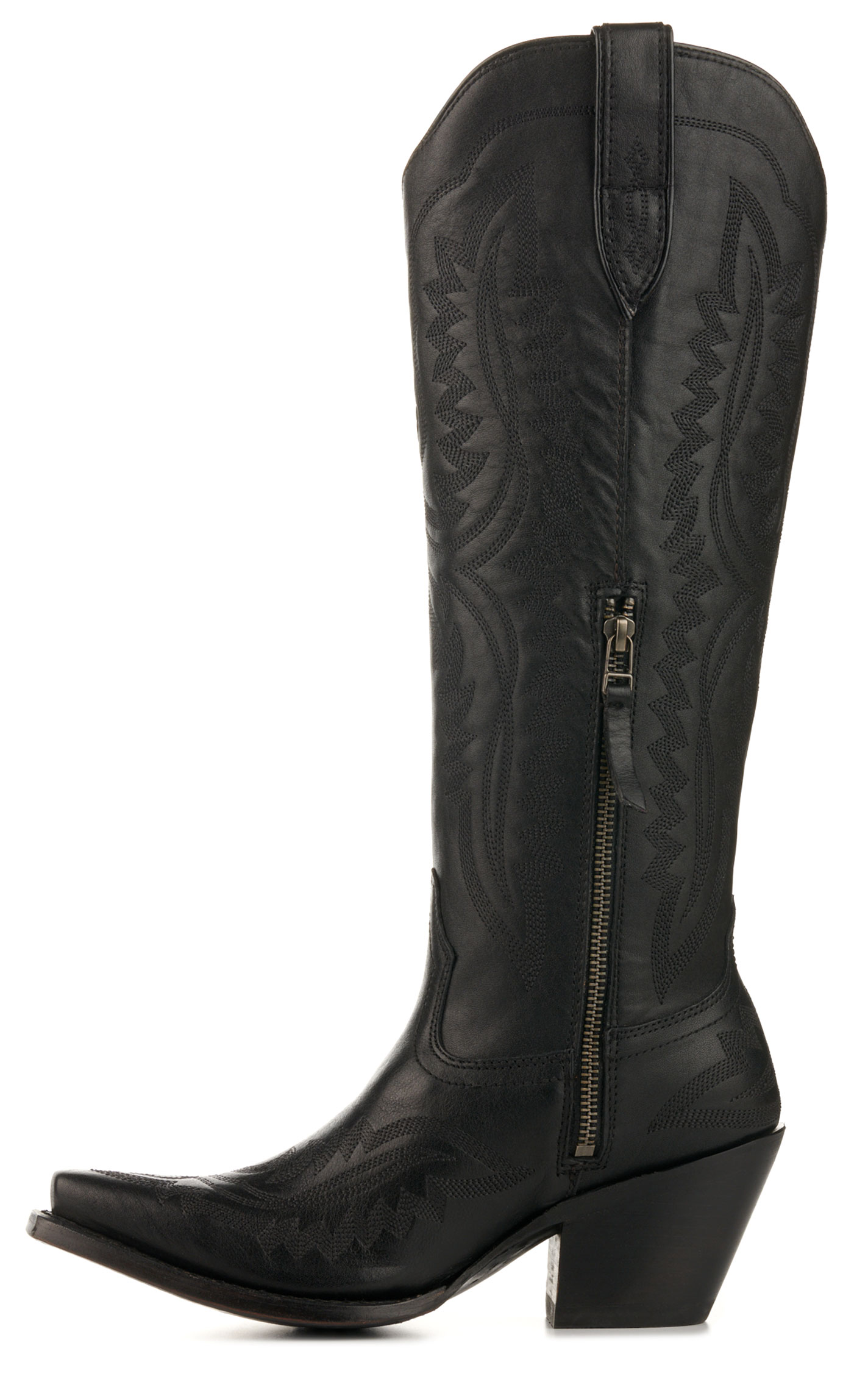 Ariat Women's Casanova Obsidian Black Snip Toe Tall Cowboy Boots - Image 1