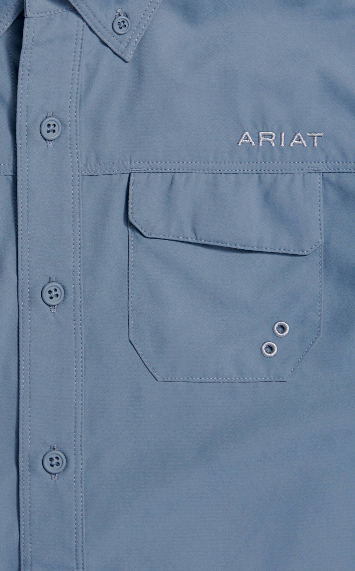Ariat Boy's Outbound VentTEK Cement Gray Shirt - Image 1