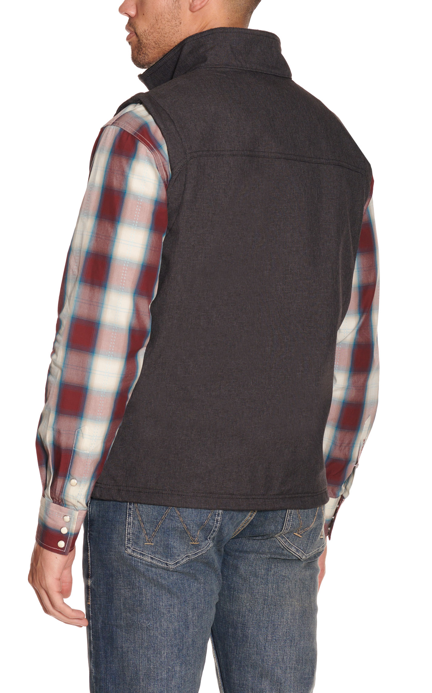 Rafter C Men's Gray Concealed-Carry Pocket Bonded Vest - Image 1