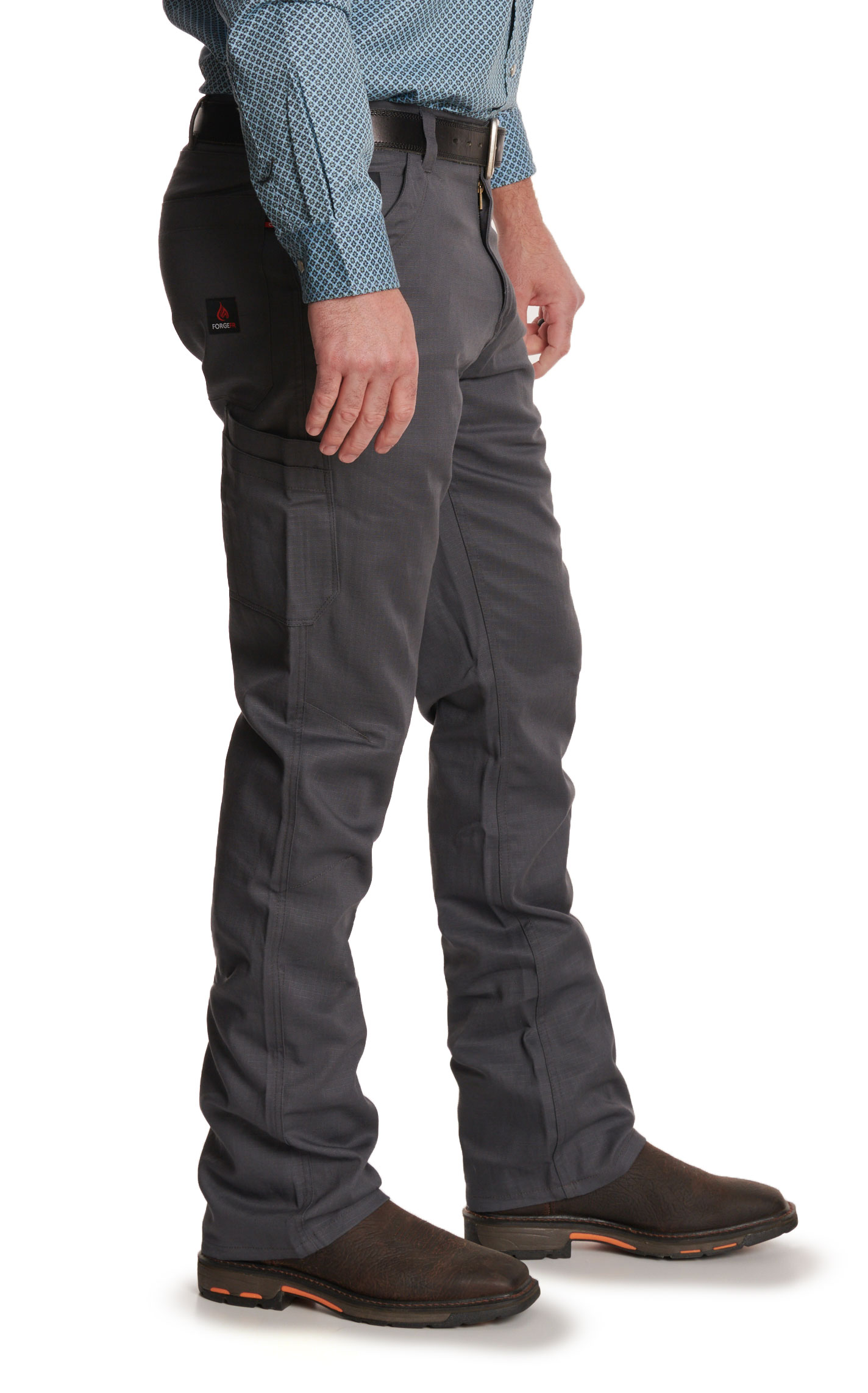 Forge Men's FR Ripstop Gray Work Pants - Image 4