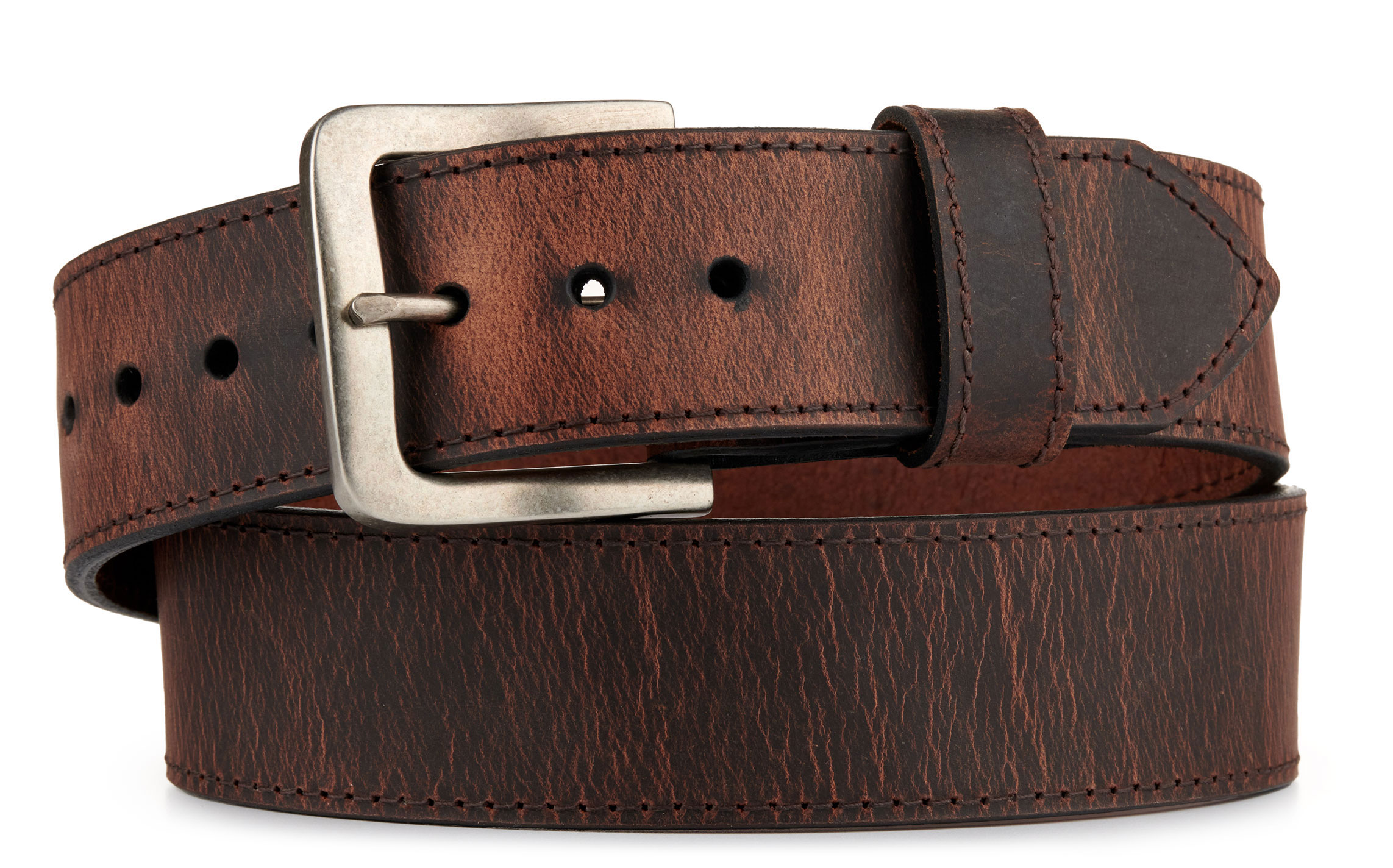 AndWest Men's Tan Extra Wide Leather Western Belt - Image 1