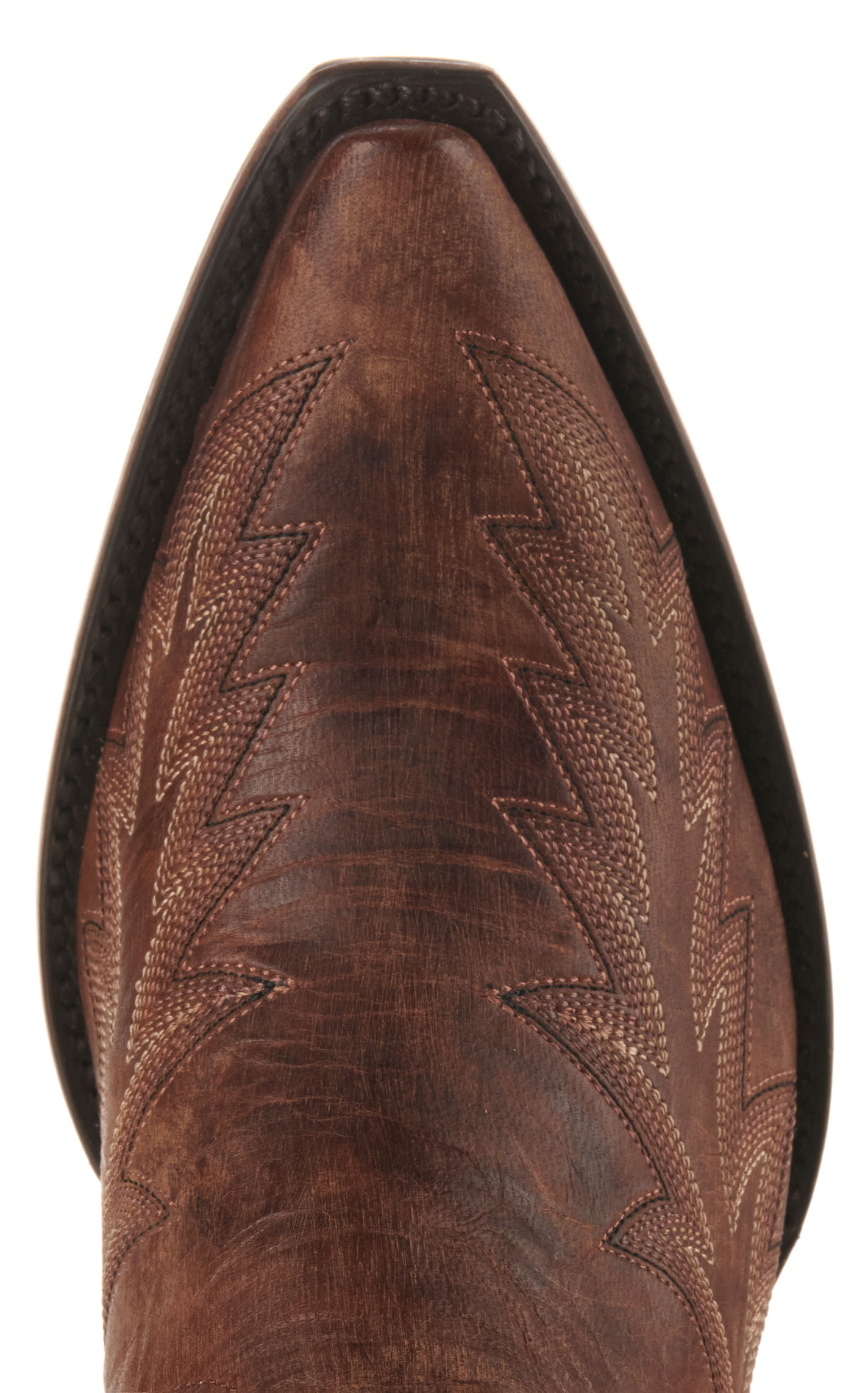 Cavender’s Women’s Vesuvio Brass Leather Brown Snip Toe Cowboy Boots  - Image 1