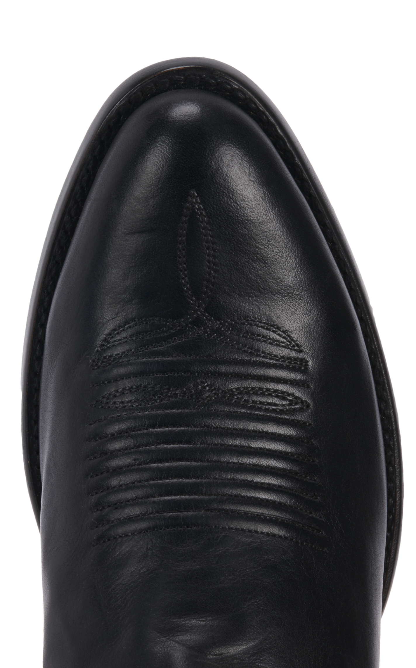 JRC & Sons Men's Colton Ranch Hand Leather Round Toe Cowboy Boot in Black - Image 1