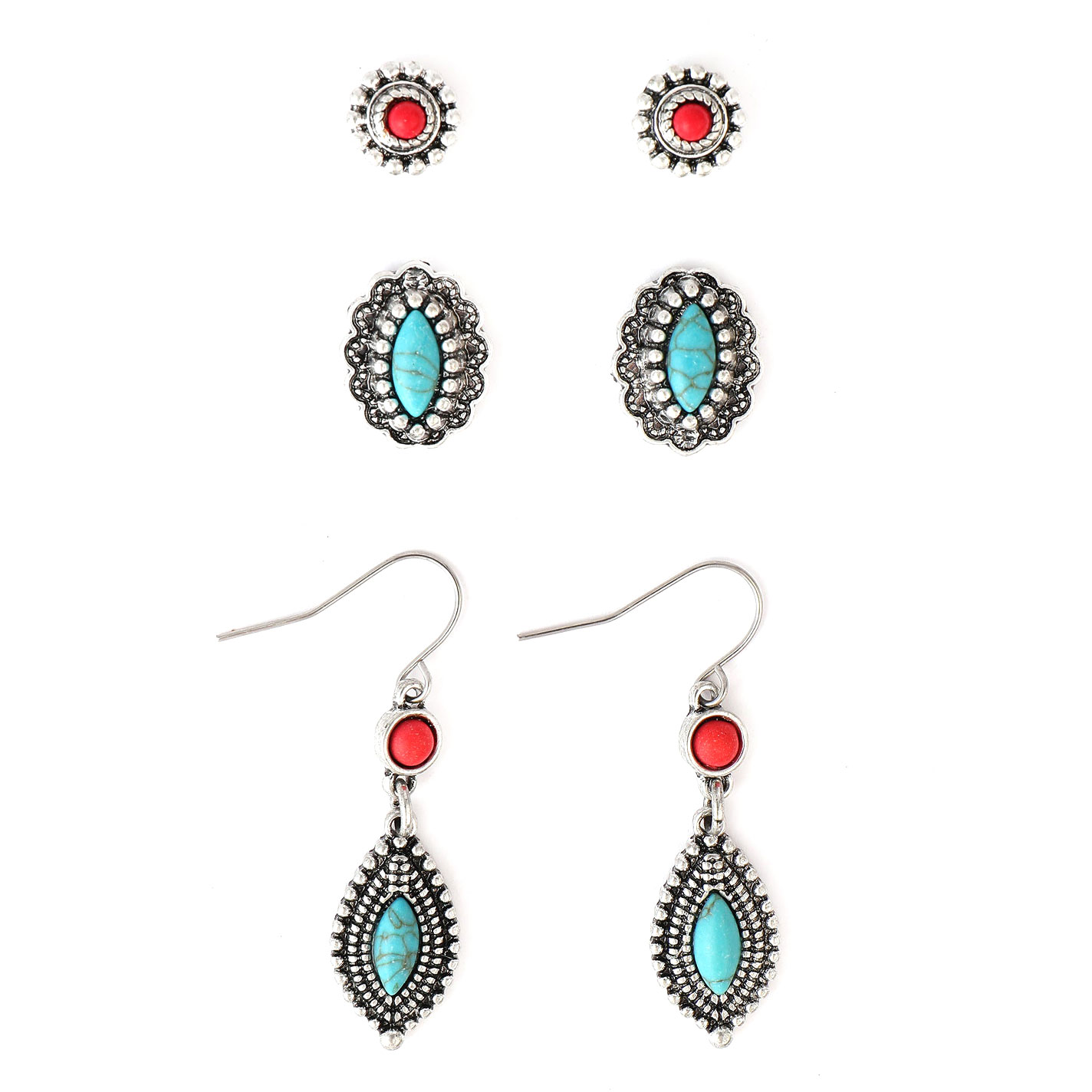 Cowgirl Confetti 3-Pair Without a Hitch Earring Set - Image 1