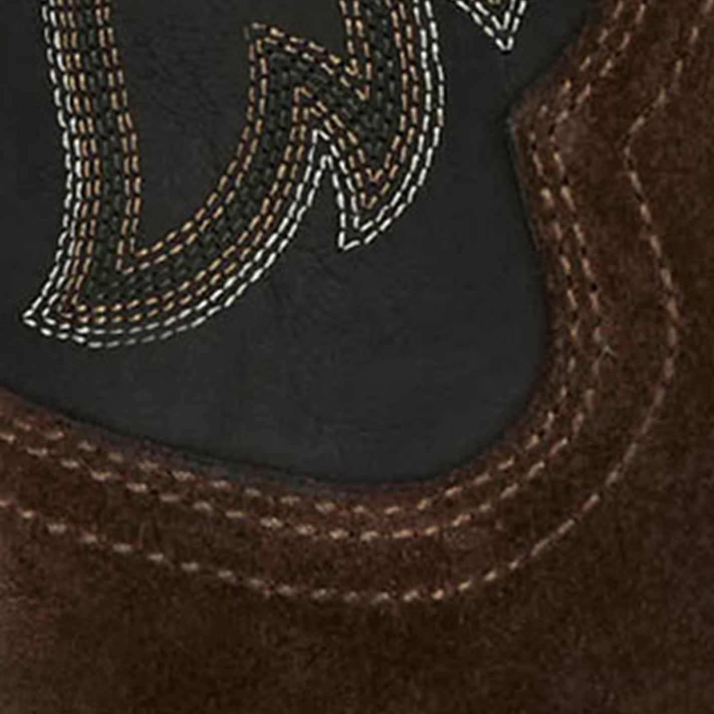 Justin Men’s Frontier Brown Suede & Black Goat Punchy Toe Cowboy Boots - Image 1