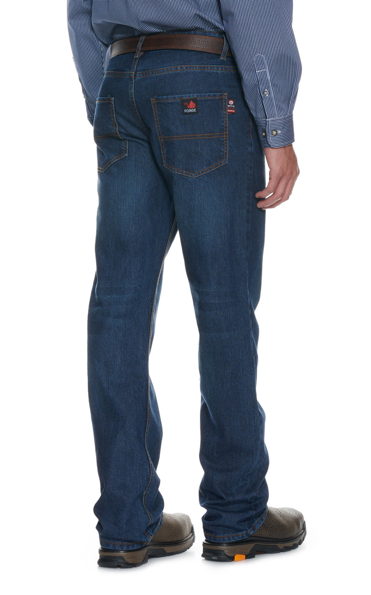 Forge Men's Dark Wash Boot Cut HRC2 FR Work Jeans - Big & Tall - Image 1