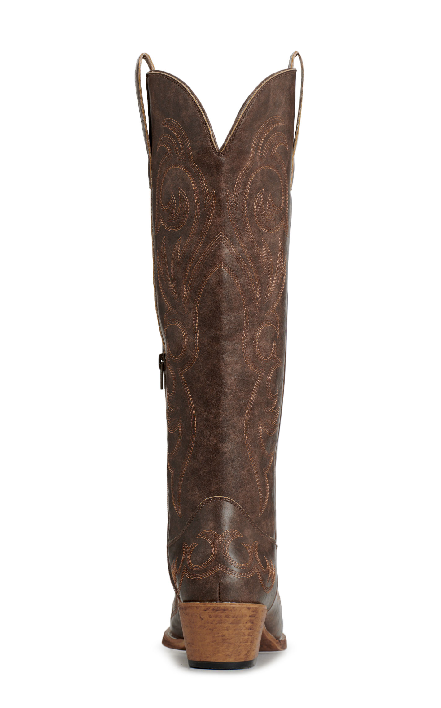 Roper Women's Brown Faux Leather Scroll Snip Toe Cowboy Boots - Image 1