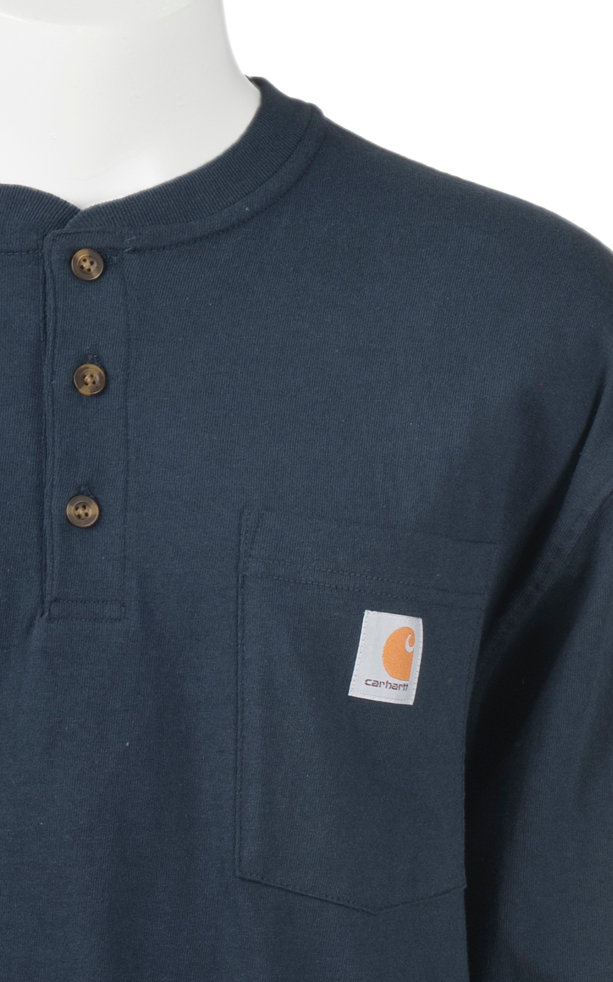 Carhartt Navy Original Fit Henley Work Shirt - Image 1