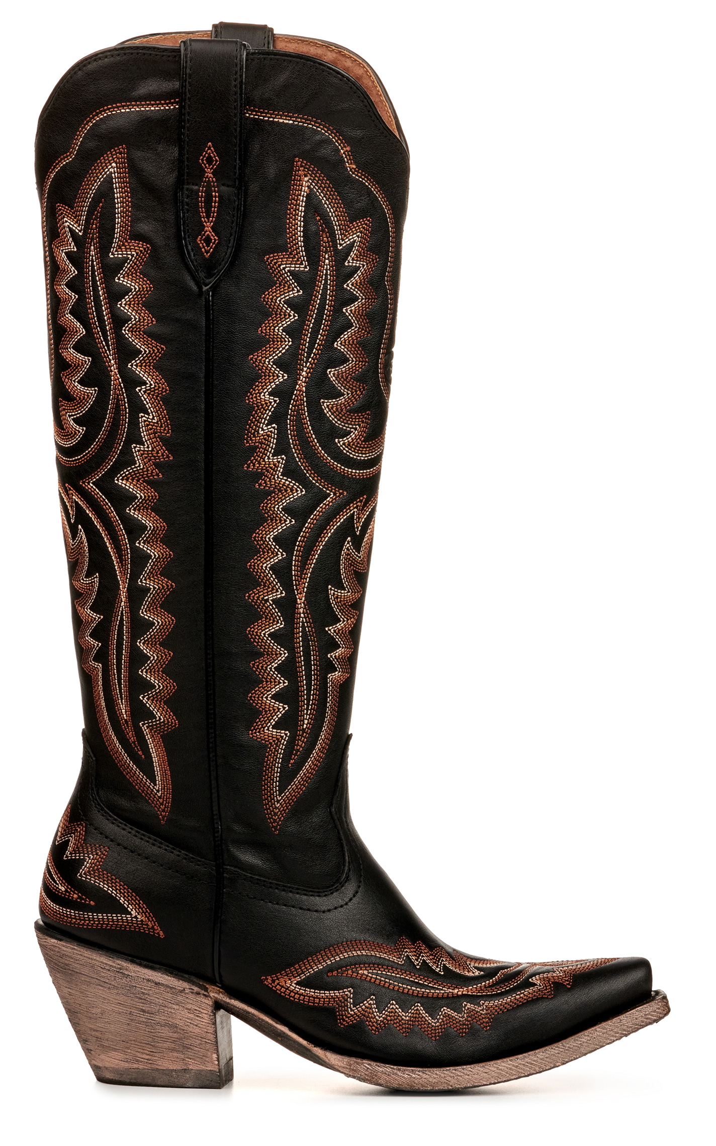Ariat Women's Casanova Brooklyn Black Snip Toe Tall Cowboy Boots - Image 1