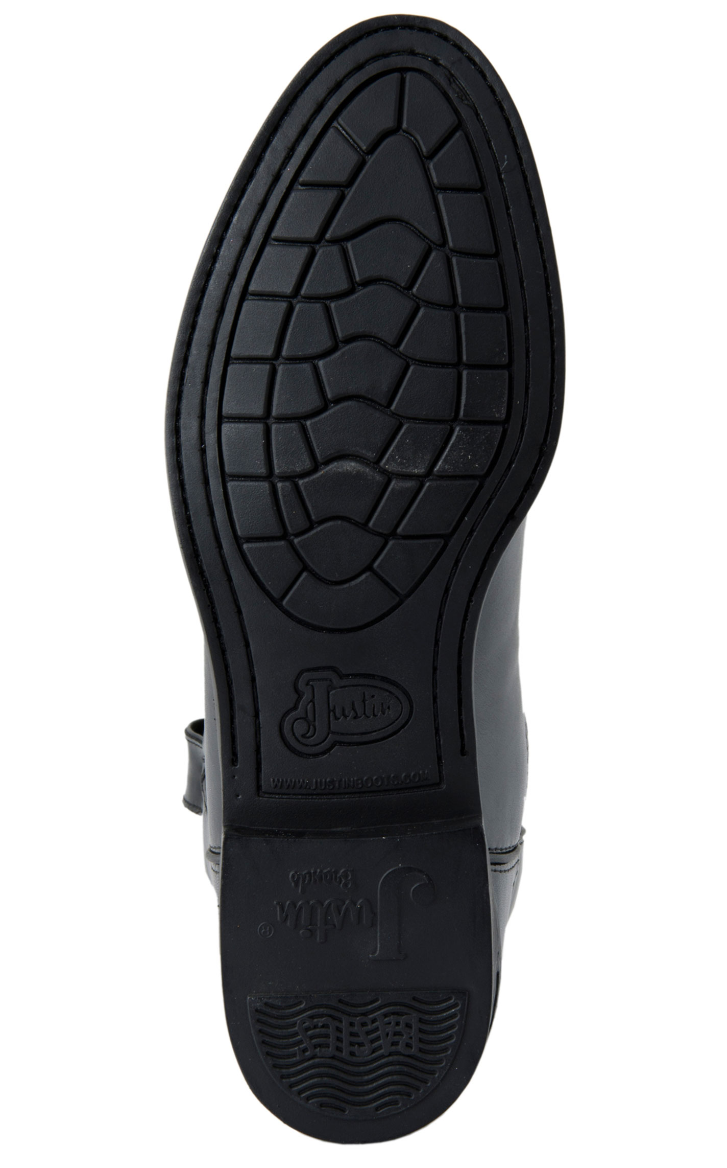 Justin Men's Basics Black Cow Roper Boots - Image 1