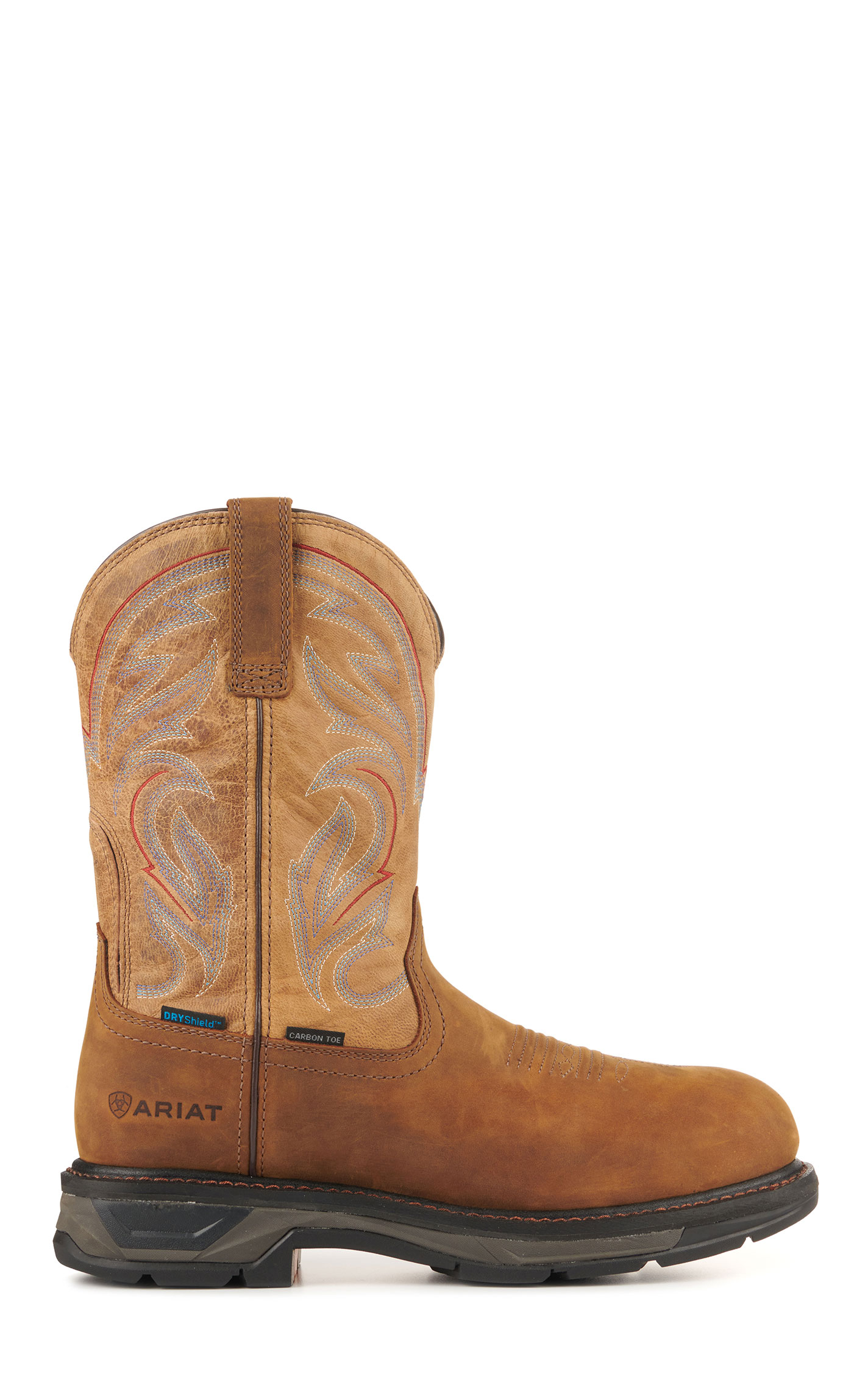 Ariat Men's WorkHog XT Cognac Waterproof Round Carbon Toe Work Boots - Image 1