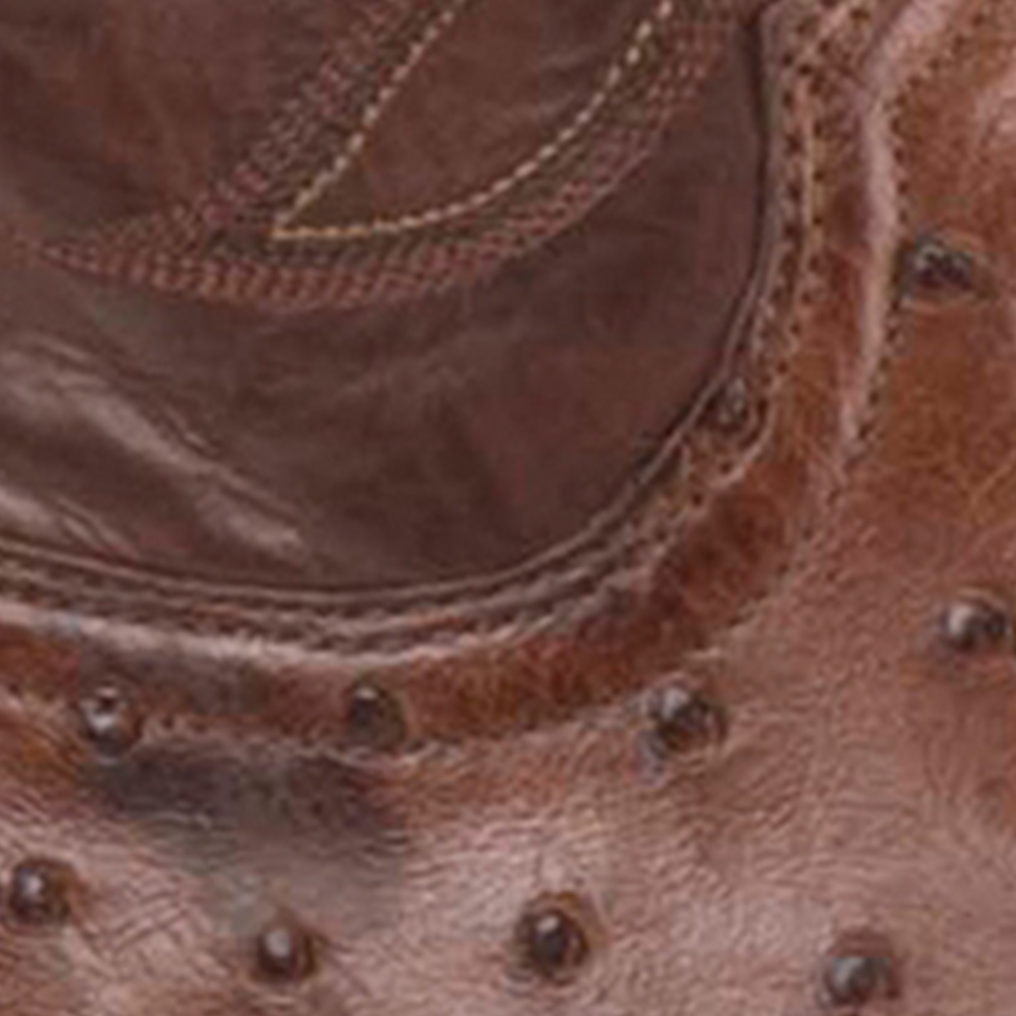 Lucchese Men's Barnwood Tan and Brown Full Quill Ostrich R-Toe Exotic Cowboy Boots - Image 1