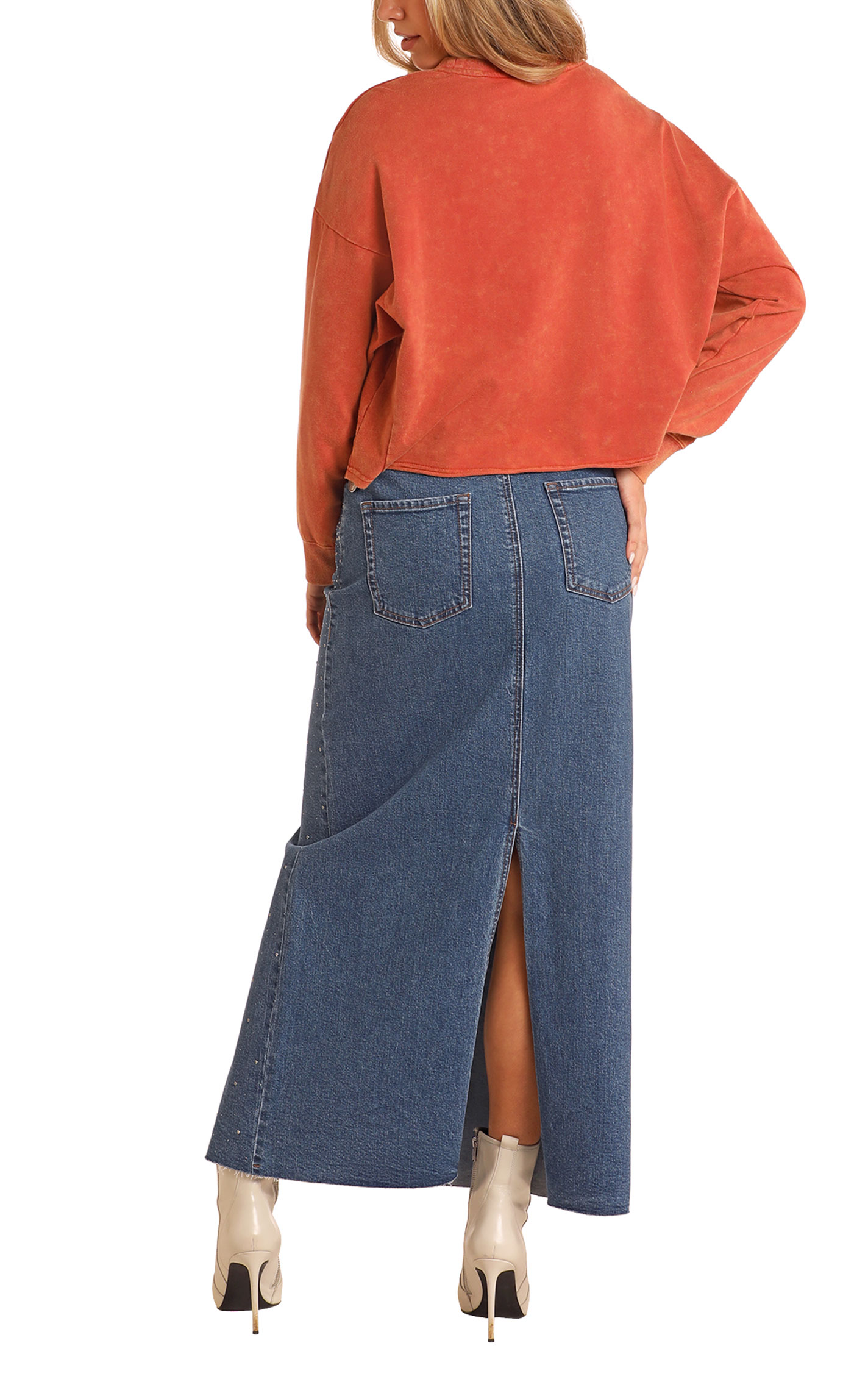 Rock & Roll Denim Women's Rust Western Desert Tour Graphic Pullover - Image 1