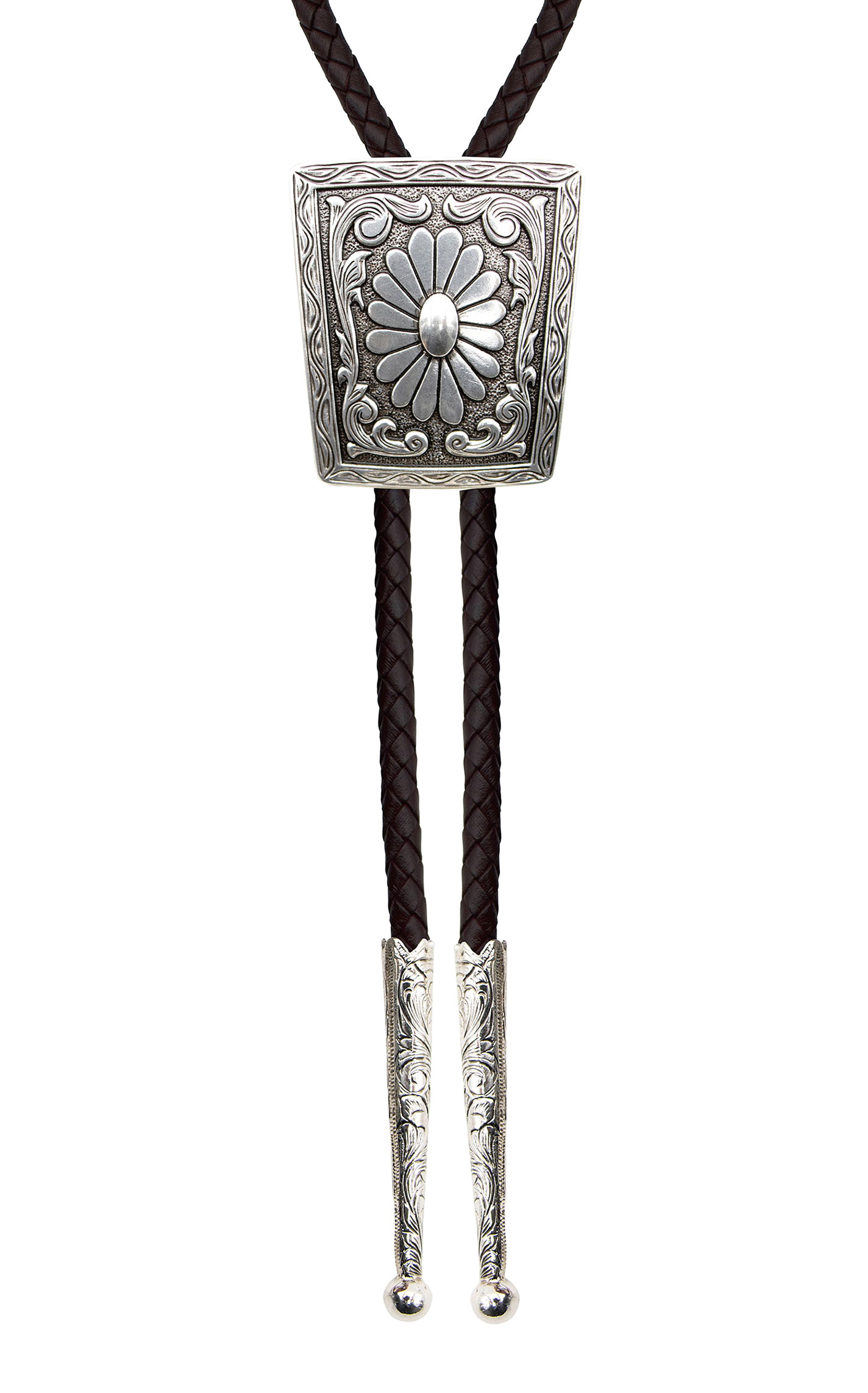Andwest Iconic Aztec Concho Bolo Tie - Image 1