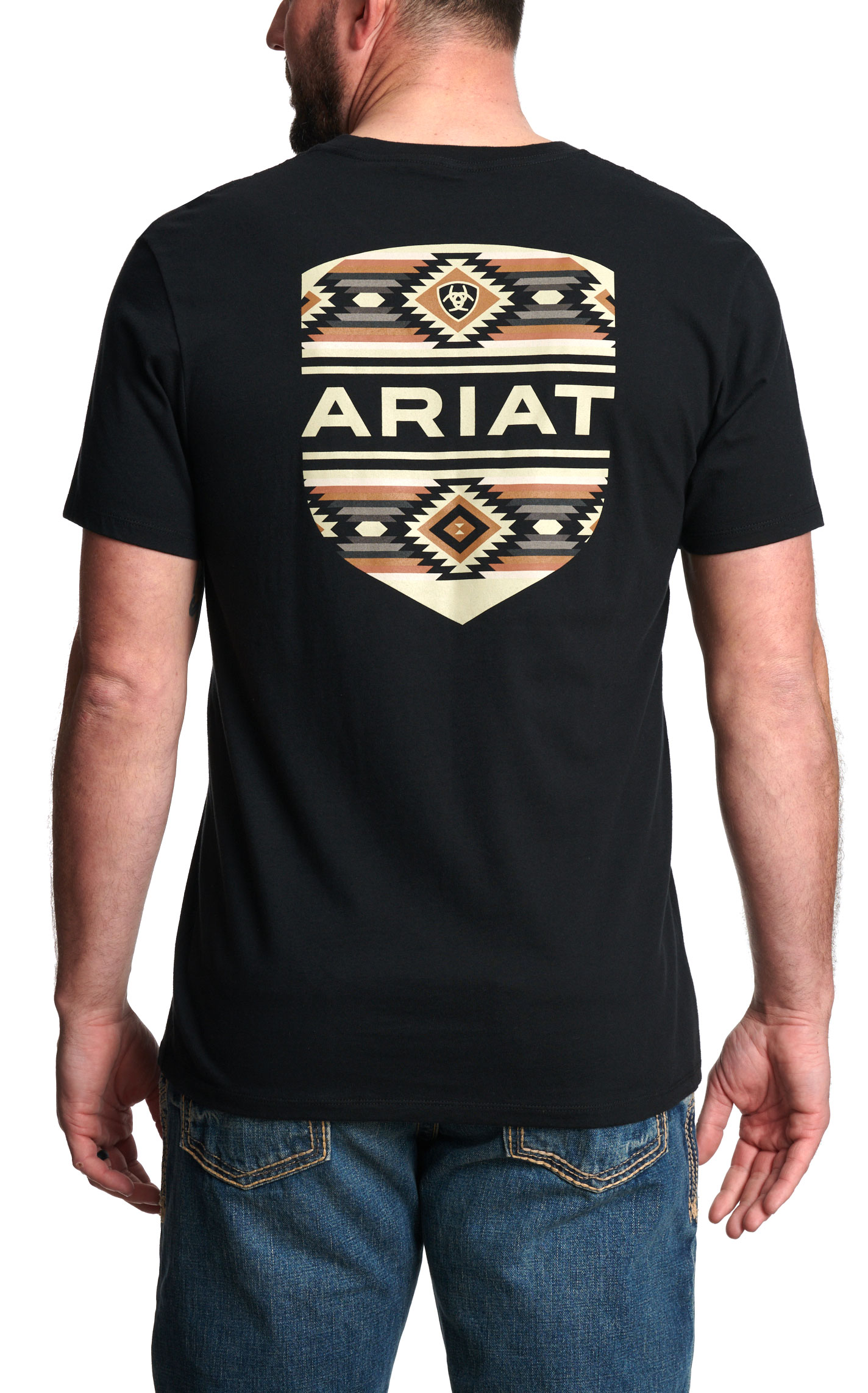 Ariat Men's Black Canyon Aztec Logo Graphic T-Shirt - Image 1
