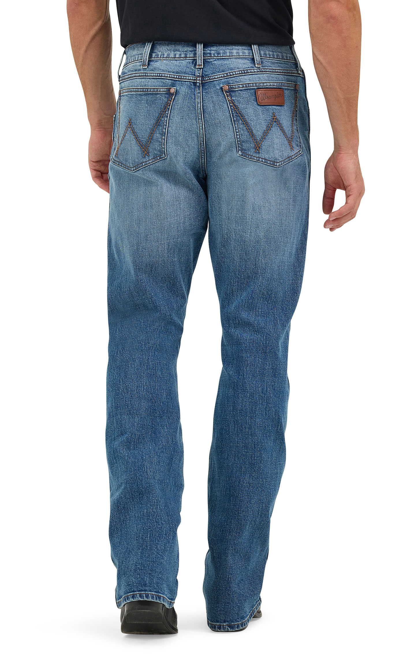 Wrangler Retro Men's Harris Medium Wash Relaxed Fit Bootcut Jeans - Image 1