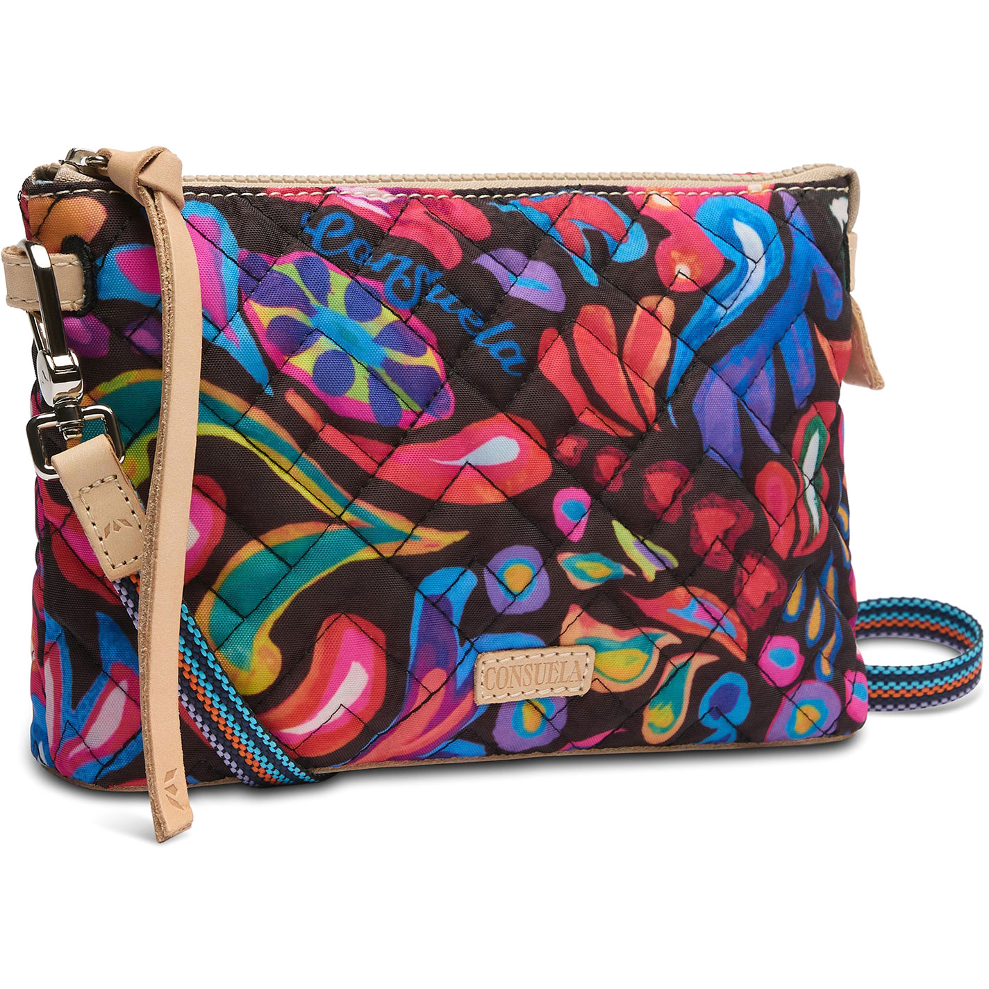 Consuela Sam Colorful Floral Quilted Midtown Crossbody Bag - Image 1