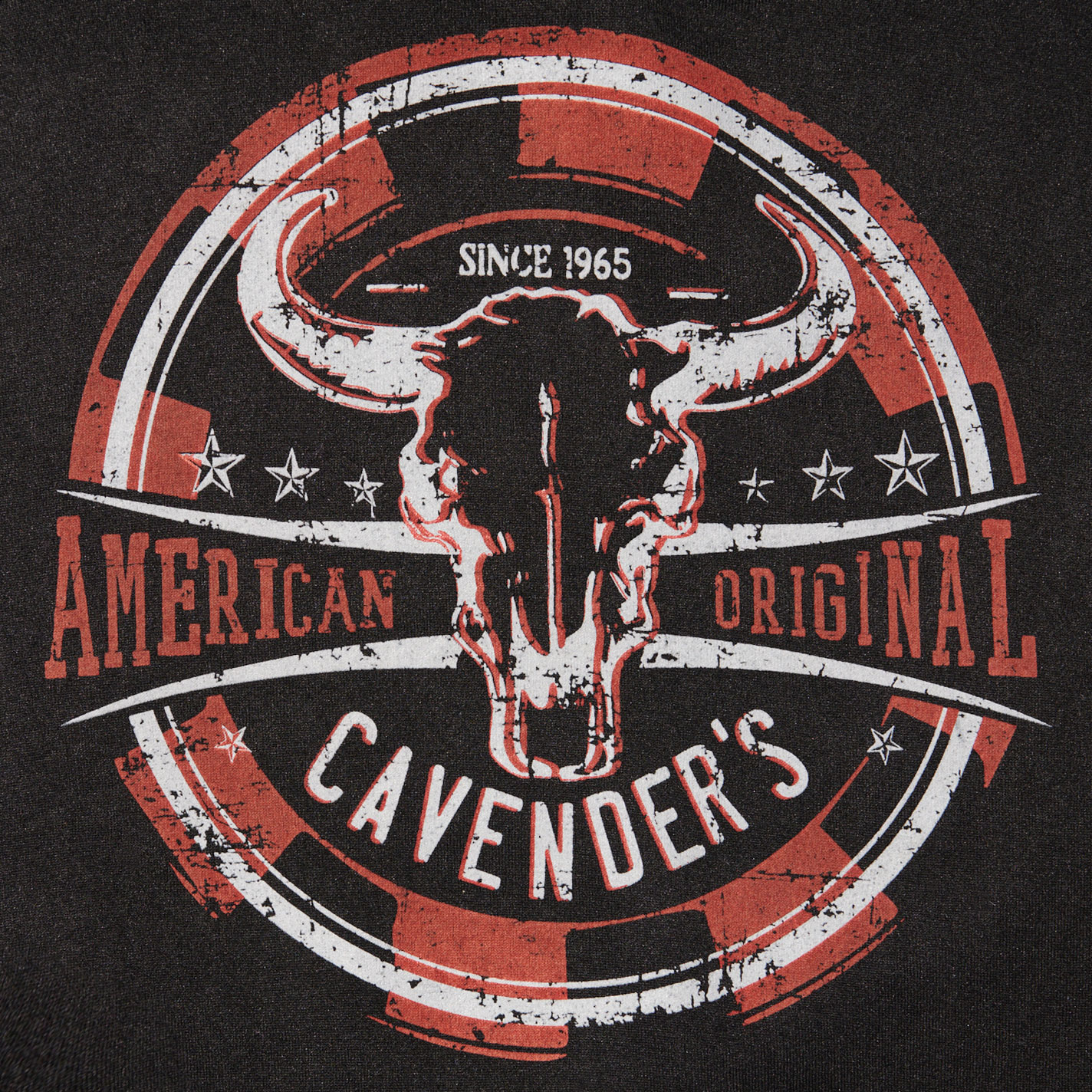 Cavender's Black Circle Skull Logo Graphic Hoodie - Image 1