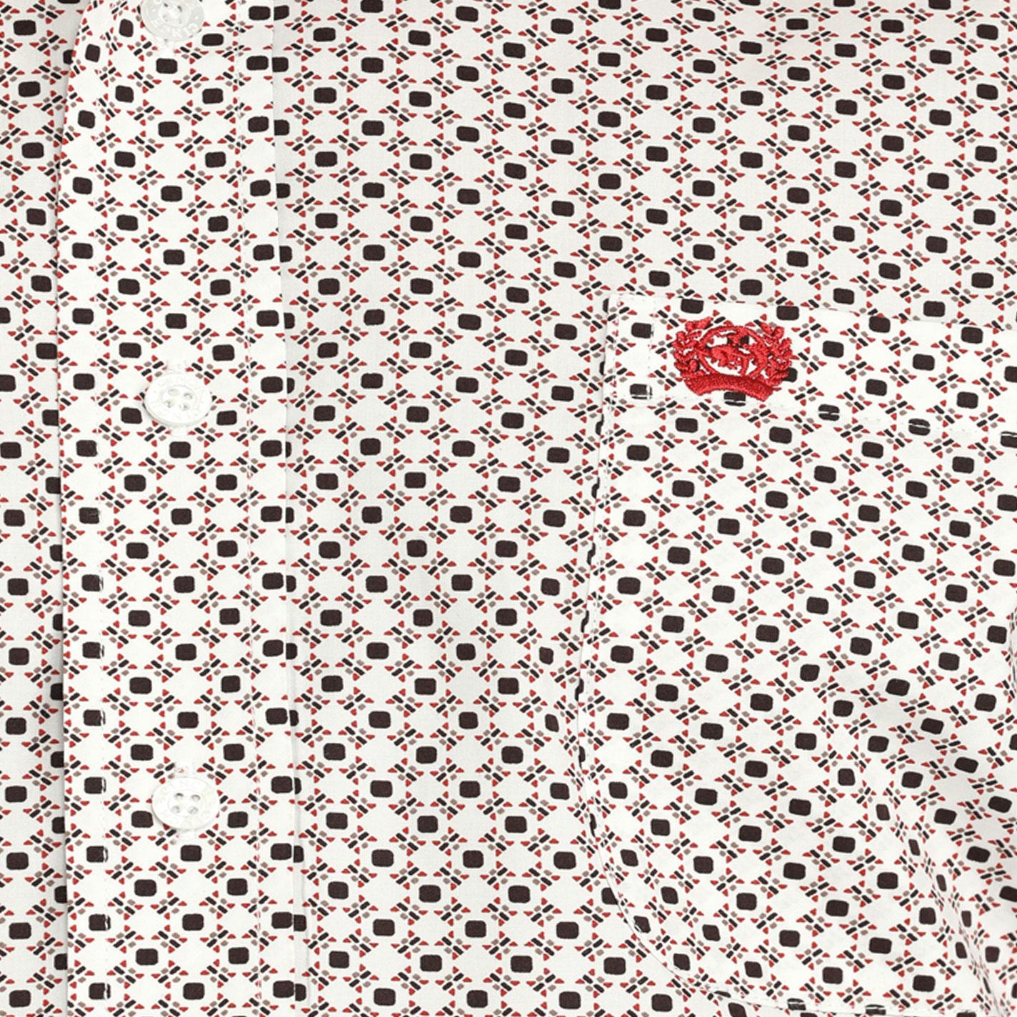 Cinch Men's Black & White Geo Print Western Shirt - Image 1