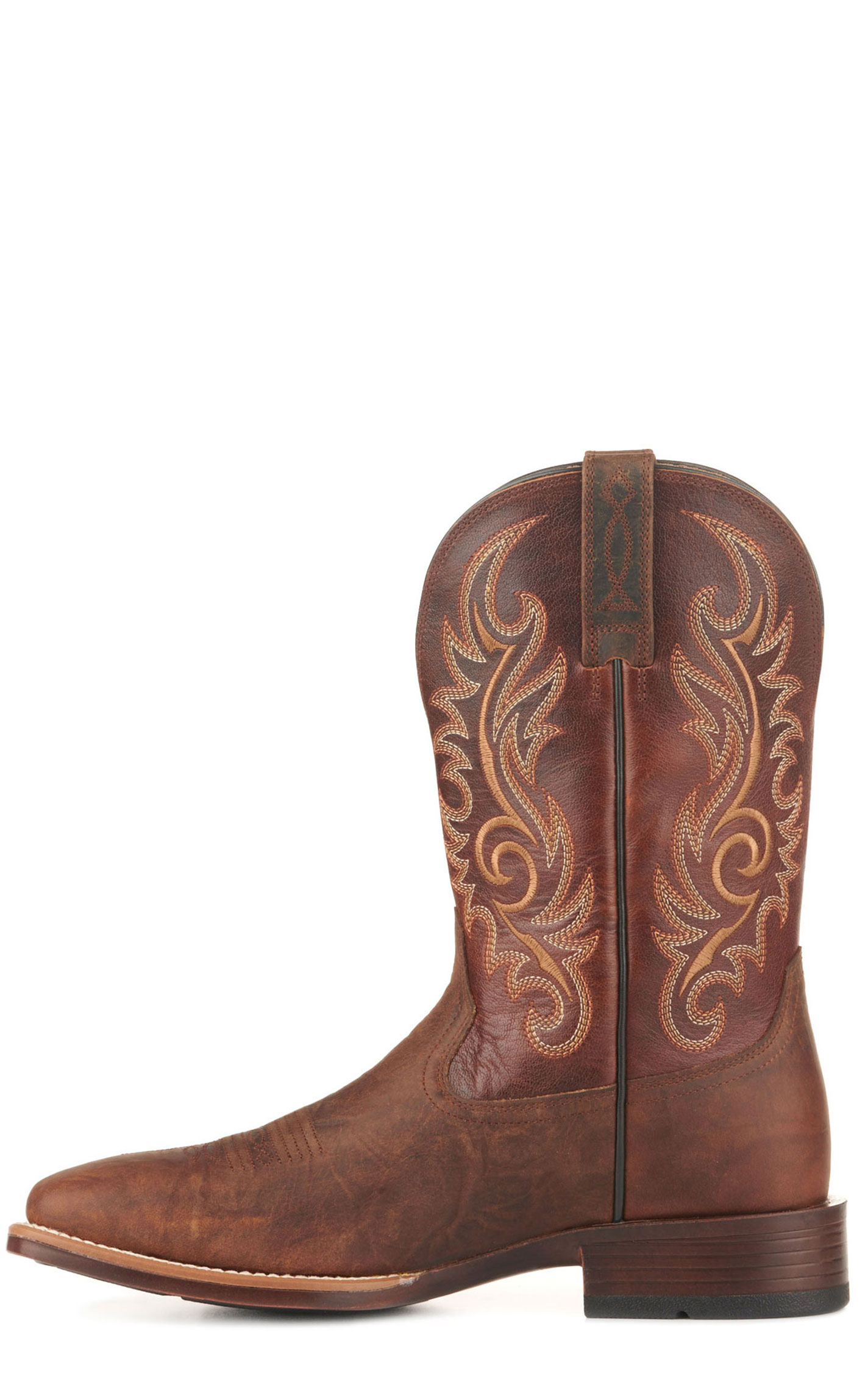 Ariat Men's Lasco Ultra Bar Brown Bantamweight Wide Square Toe Cowboy Boots - Image 1