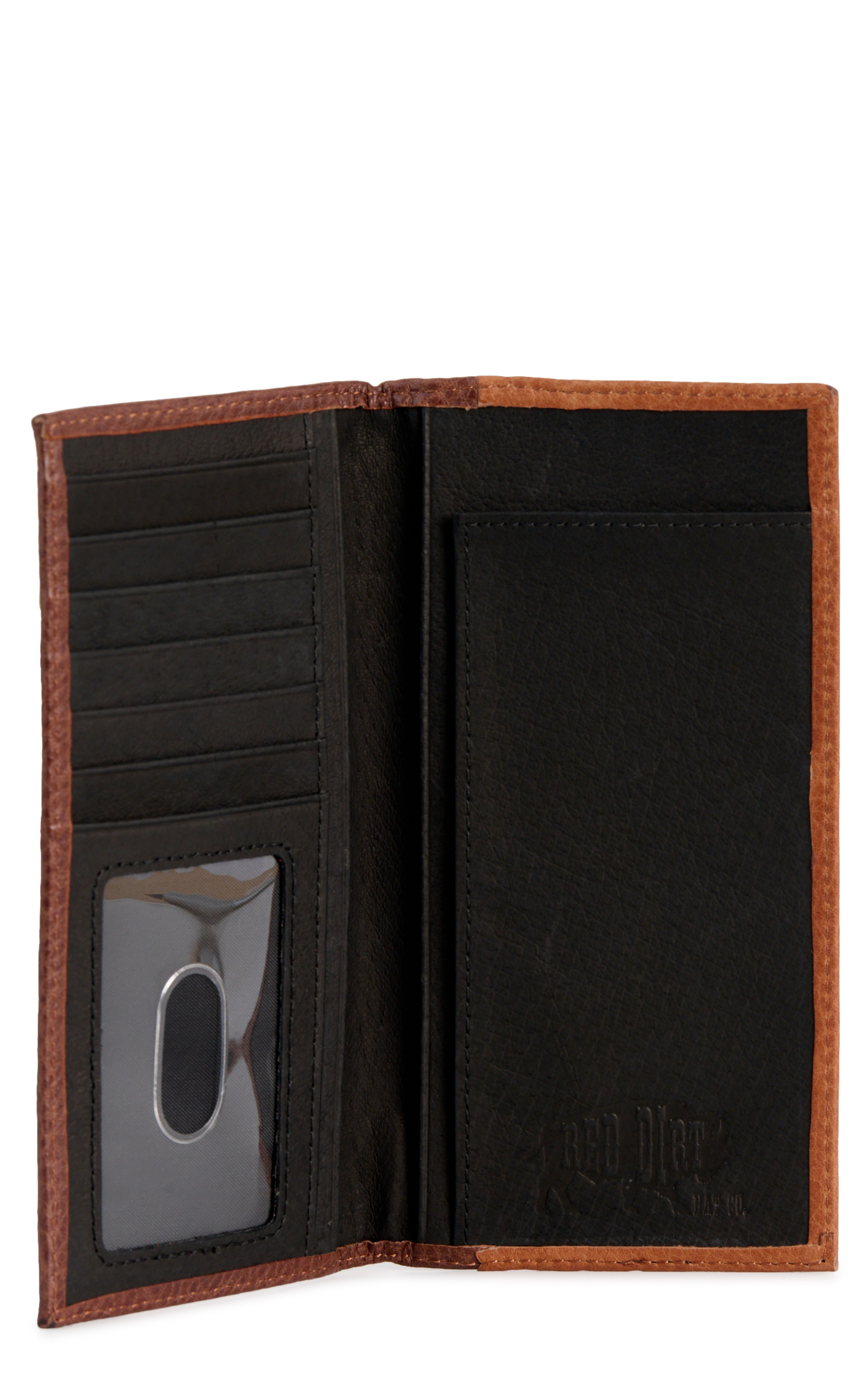 Red Dirt Hat Co. Coffee & Caramel Logo Braided Rodeo Wallet - Image 1