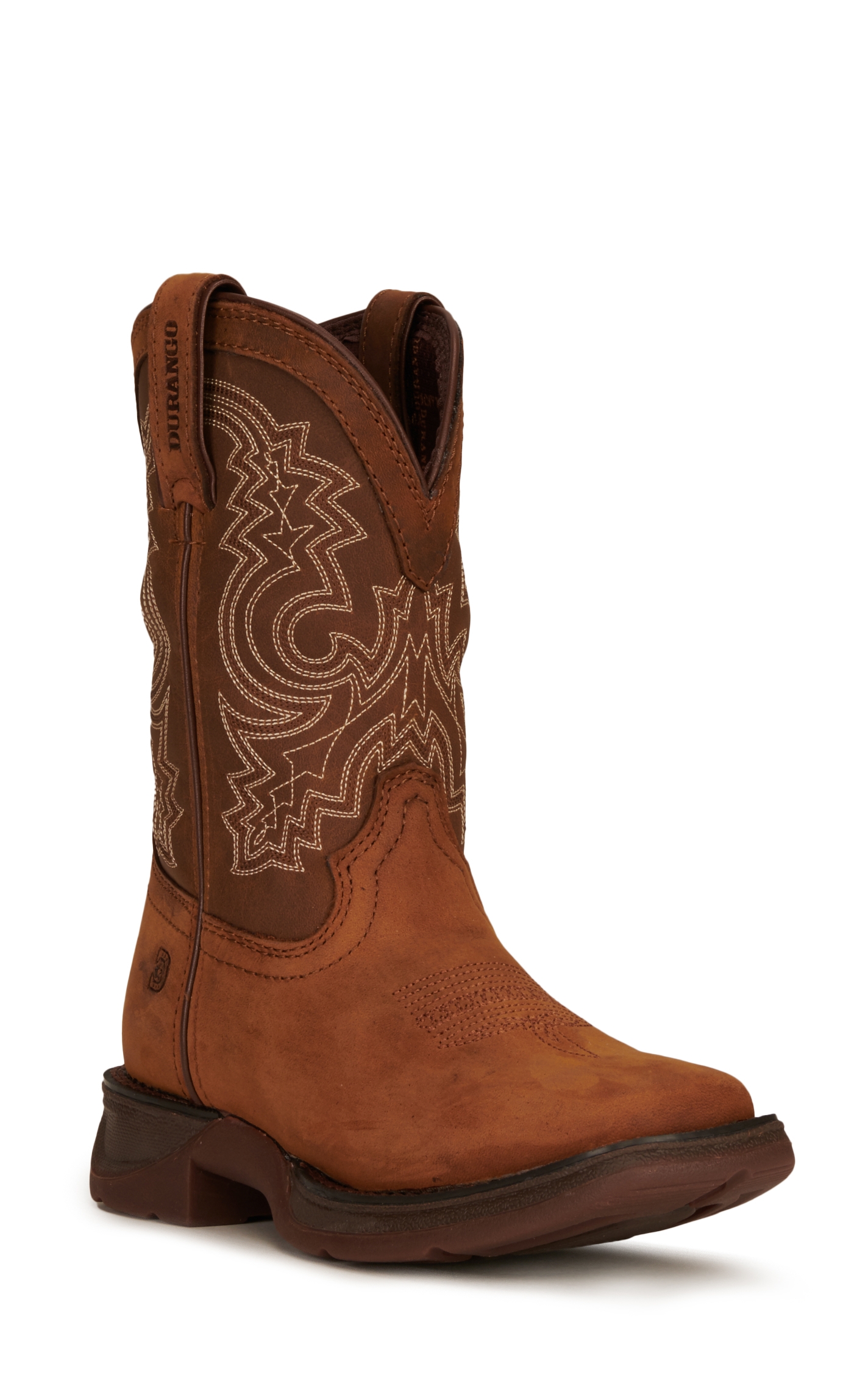 Durango Youth Rebel Sable Brown Square Toe Cowboy Boots - Image 1
