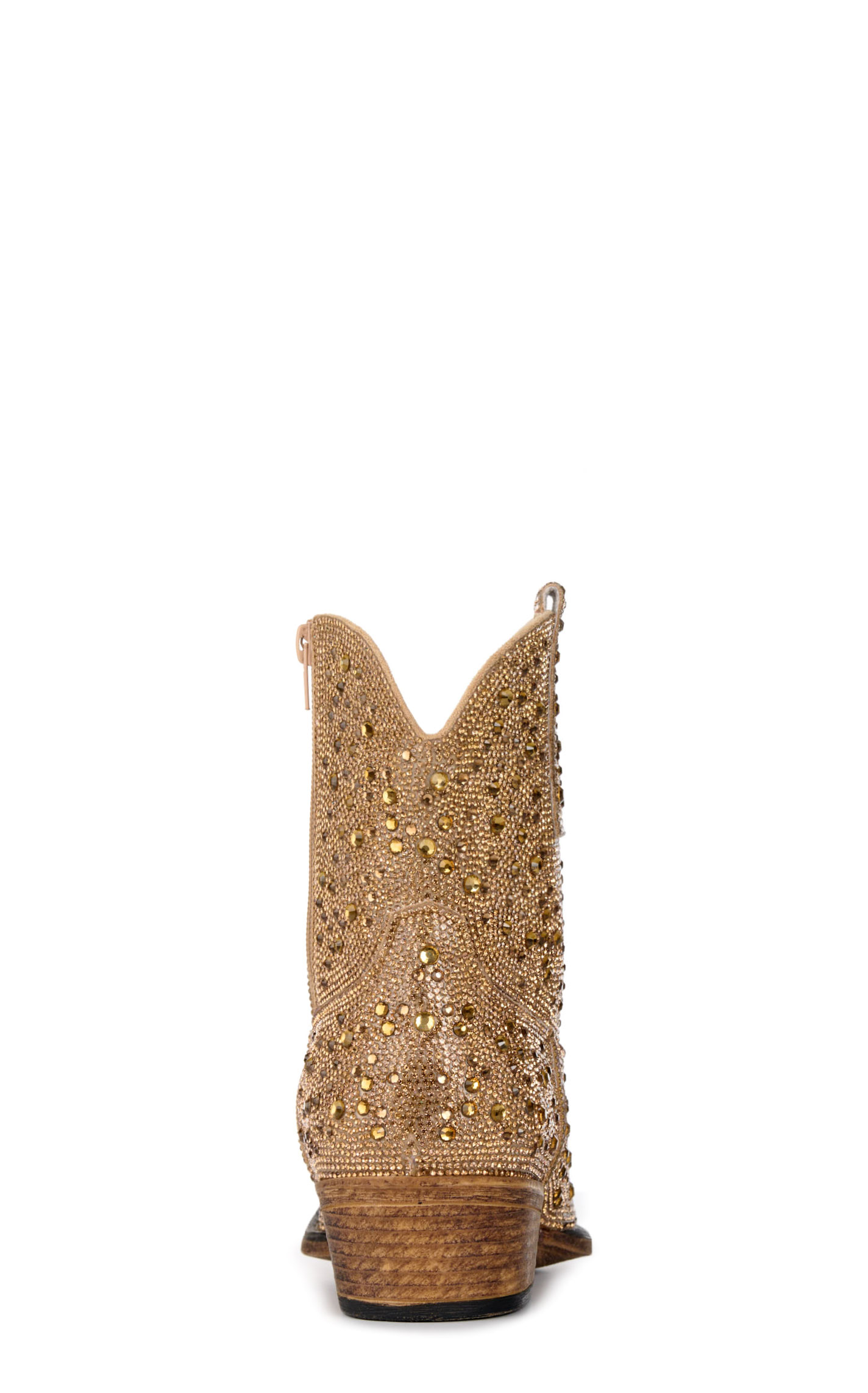 Roper Women's Shay Jewels Tan Rhinestone Snip Toe Cowboy Booties - Image 1