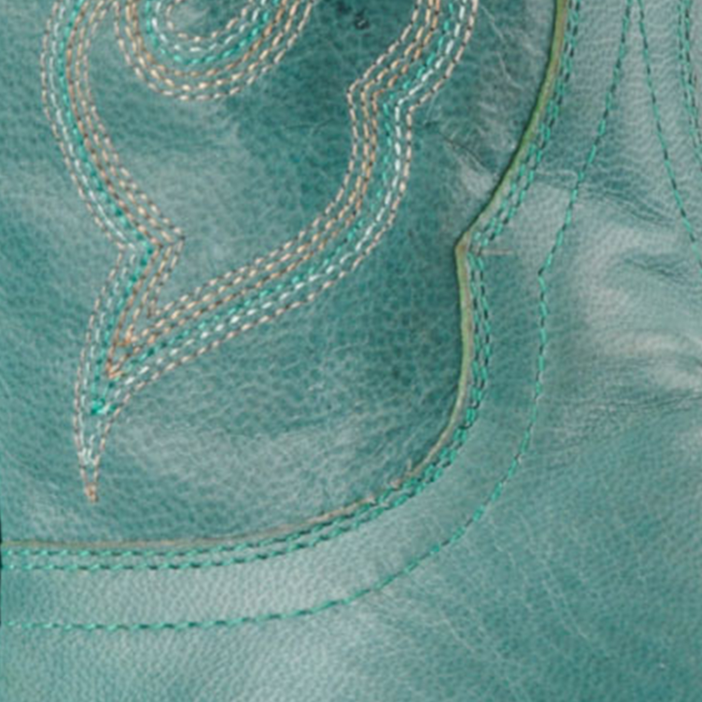 Cavender's Women's Turquoise Goat Snip Toe Cowboy Boots - Image 1