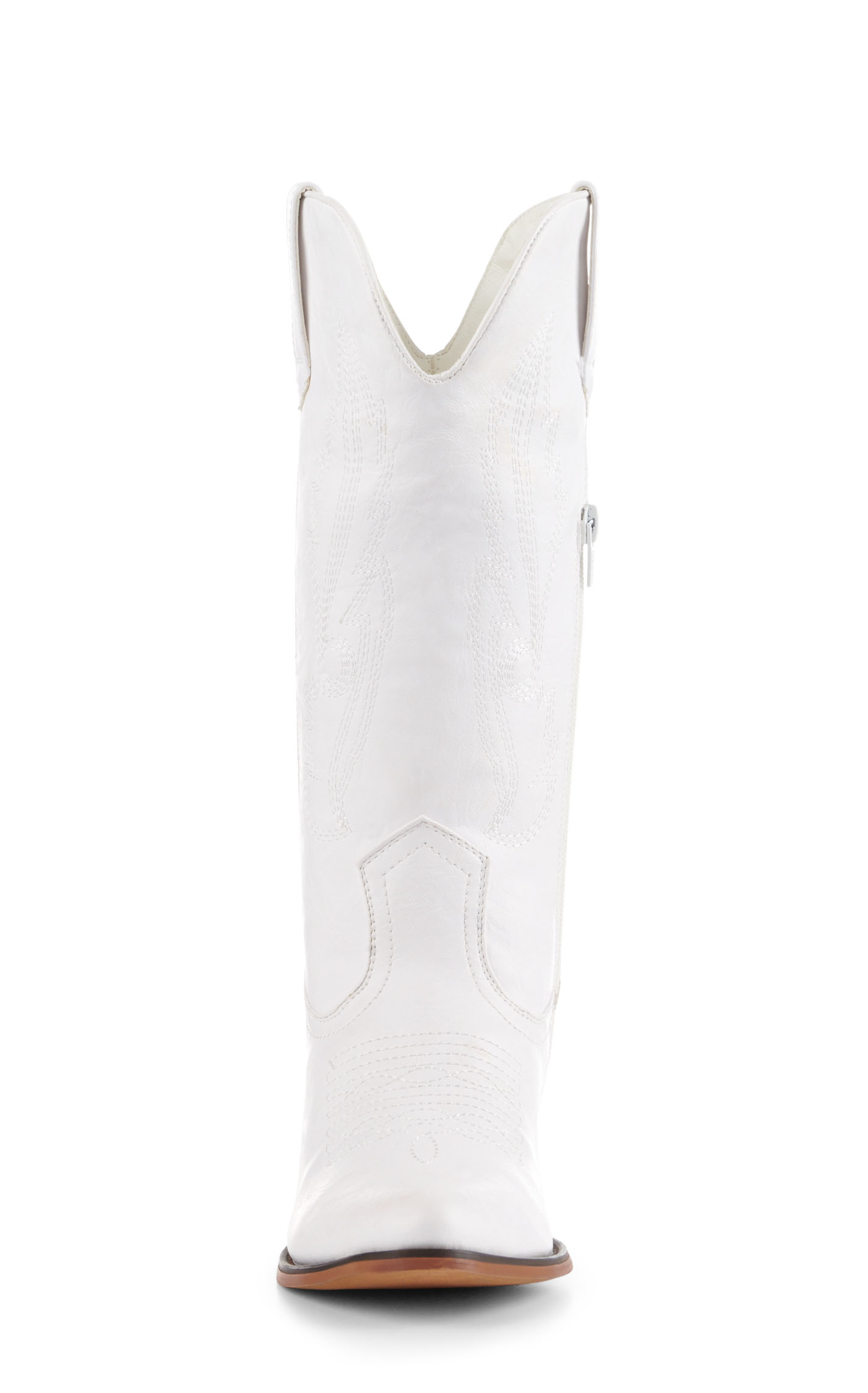 Roper Women's Nettie White Faux Leather Snip Toe Cowboy Boots - Image 1
