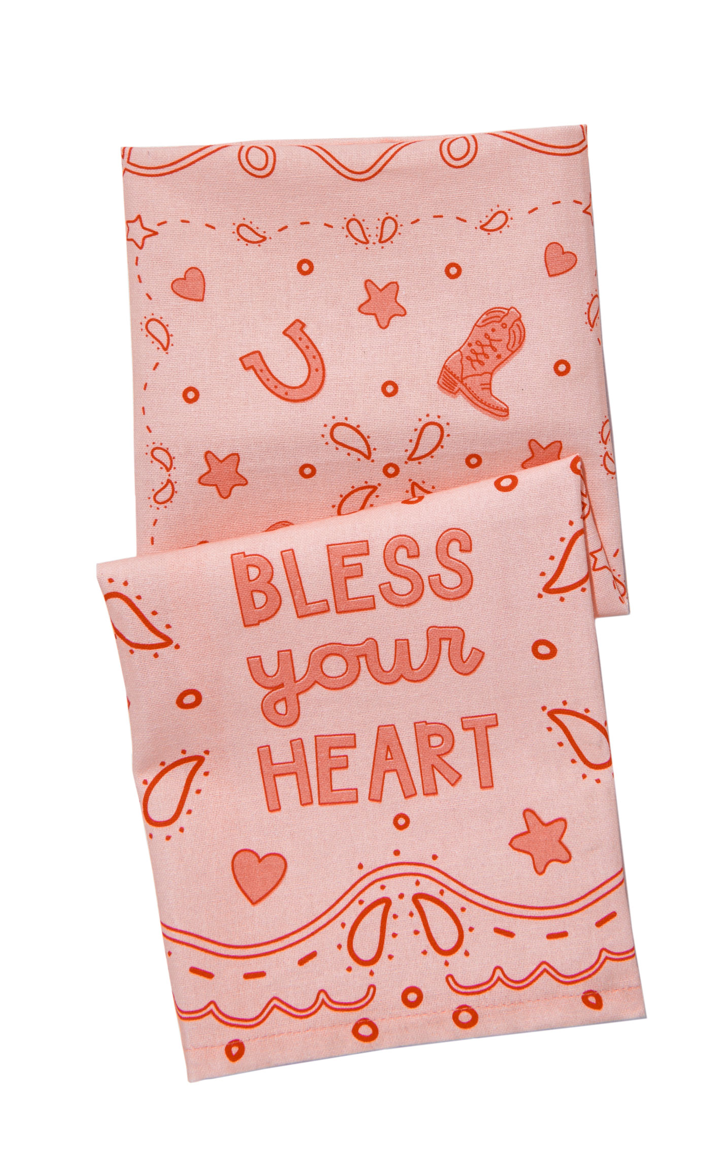 Callie Danielle Bless Your Heart Western Tea Towel - Image 1
