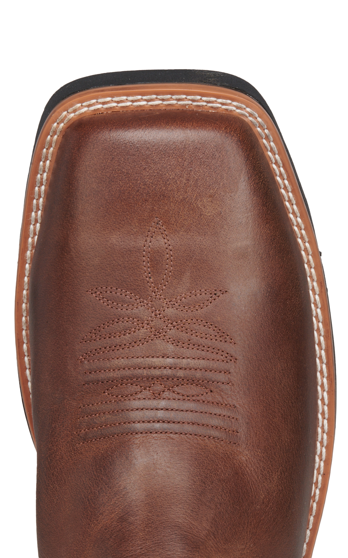Tony Lama Men's Fireball Brown and White Waterproof Wide Square Composite Toe Work Boots - Image 1
