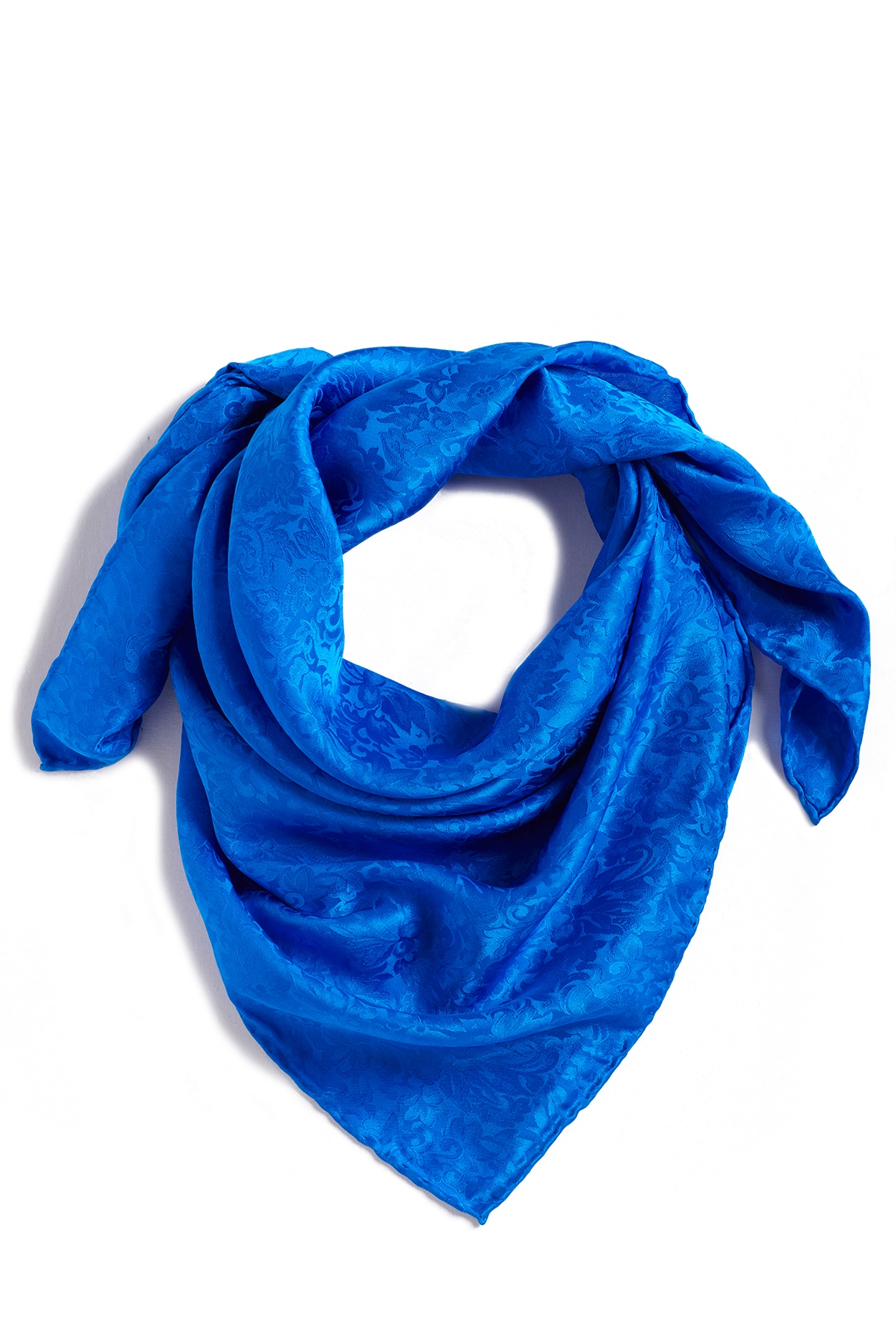 M&F Royal Blue Tonal Floral Wild Rags Scarf - Image 1
